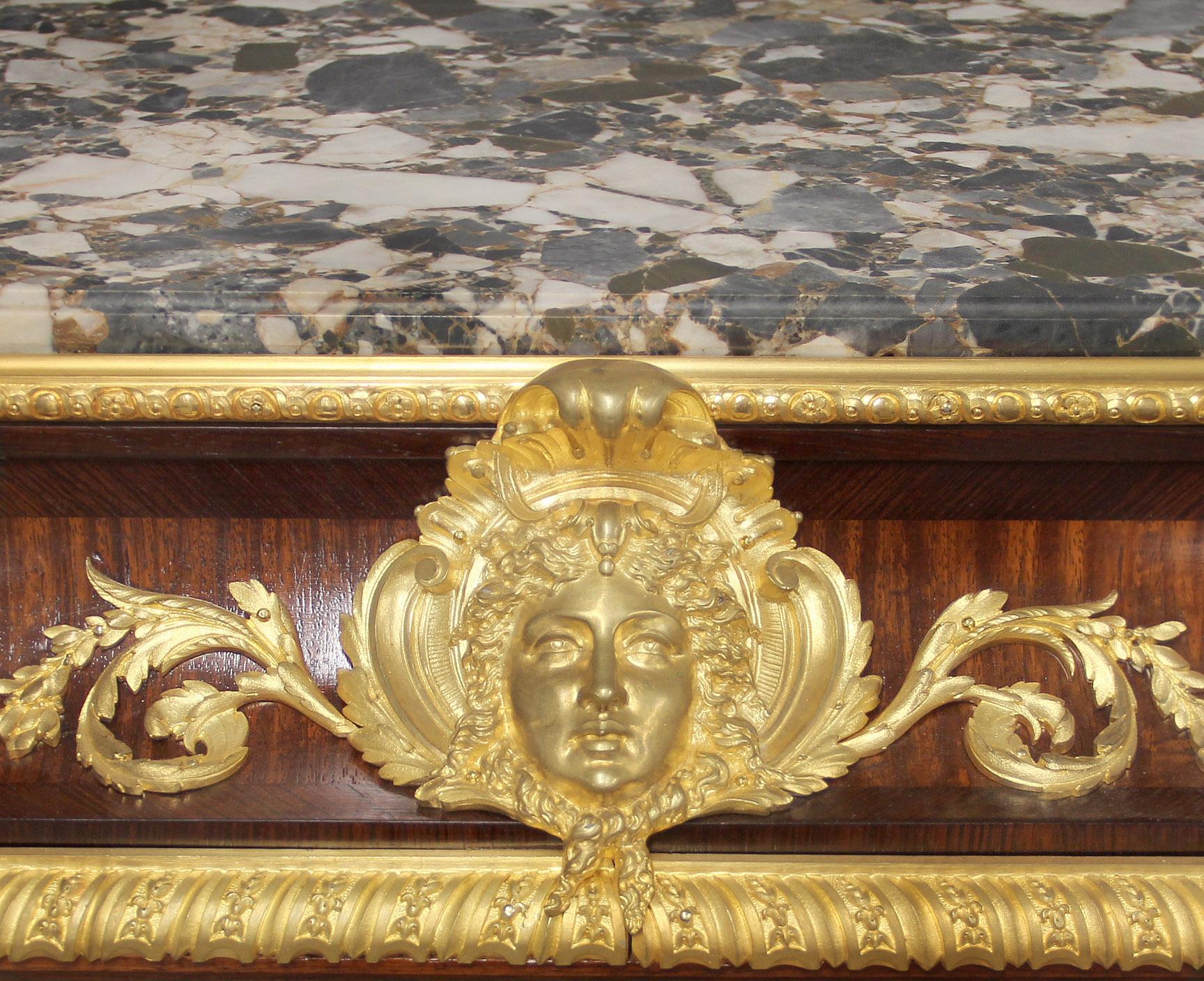 Unique Late 19th Century Gilt Bronze Mounted Cabinet By François Linke In Good Condition For Sale In Long Island City, NY