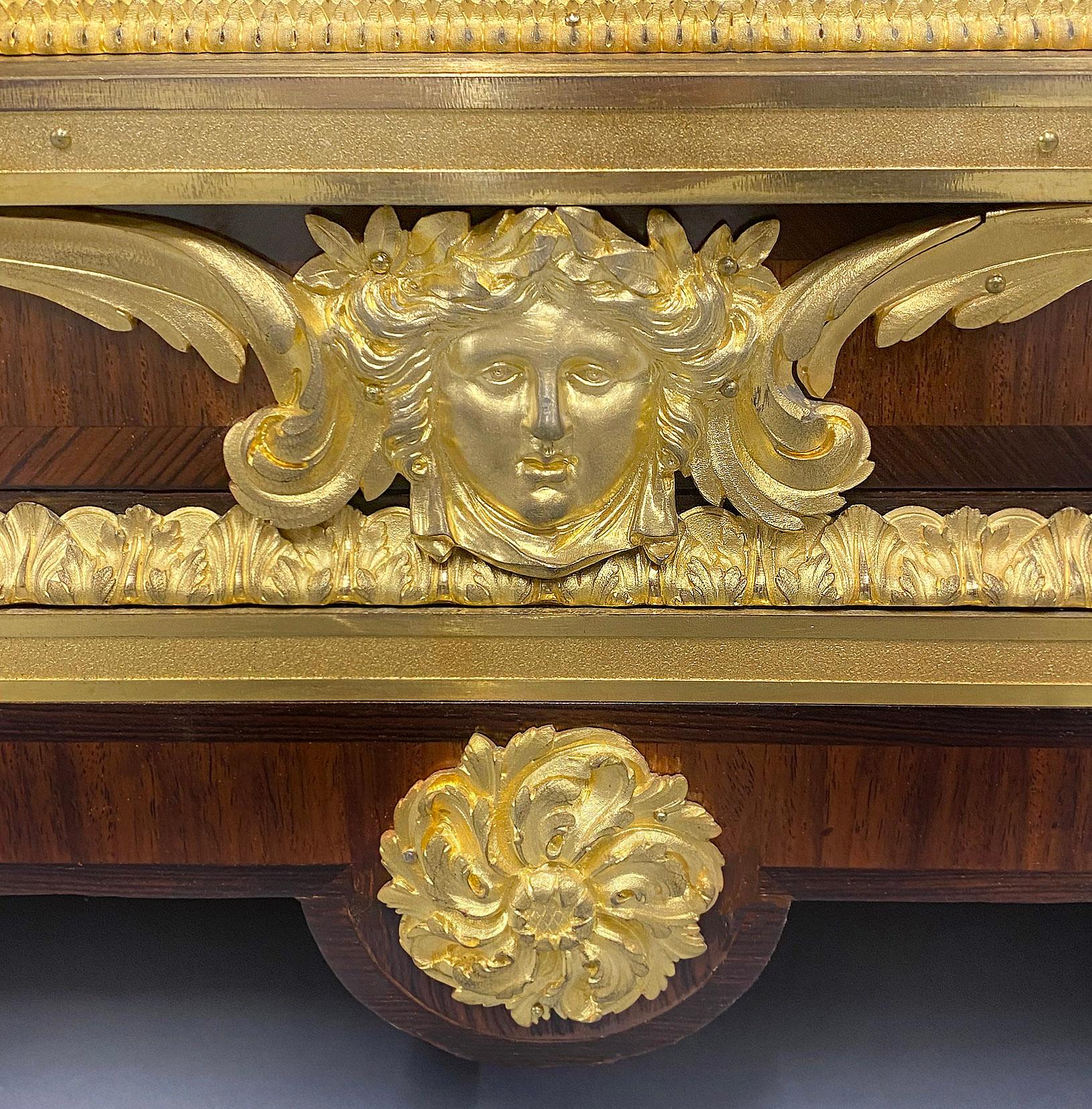 Unique Late 19th Century Gilt Bronze Mounted Cabinet By François Linke For Sale 2