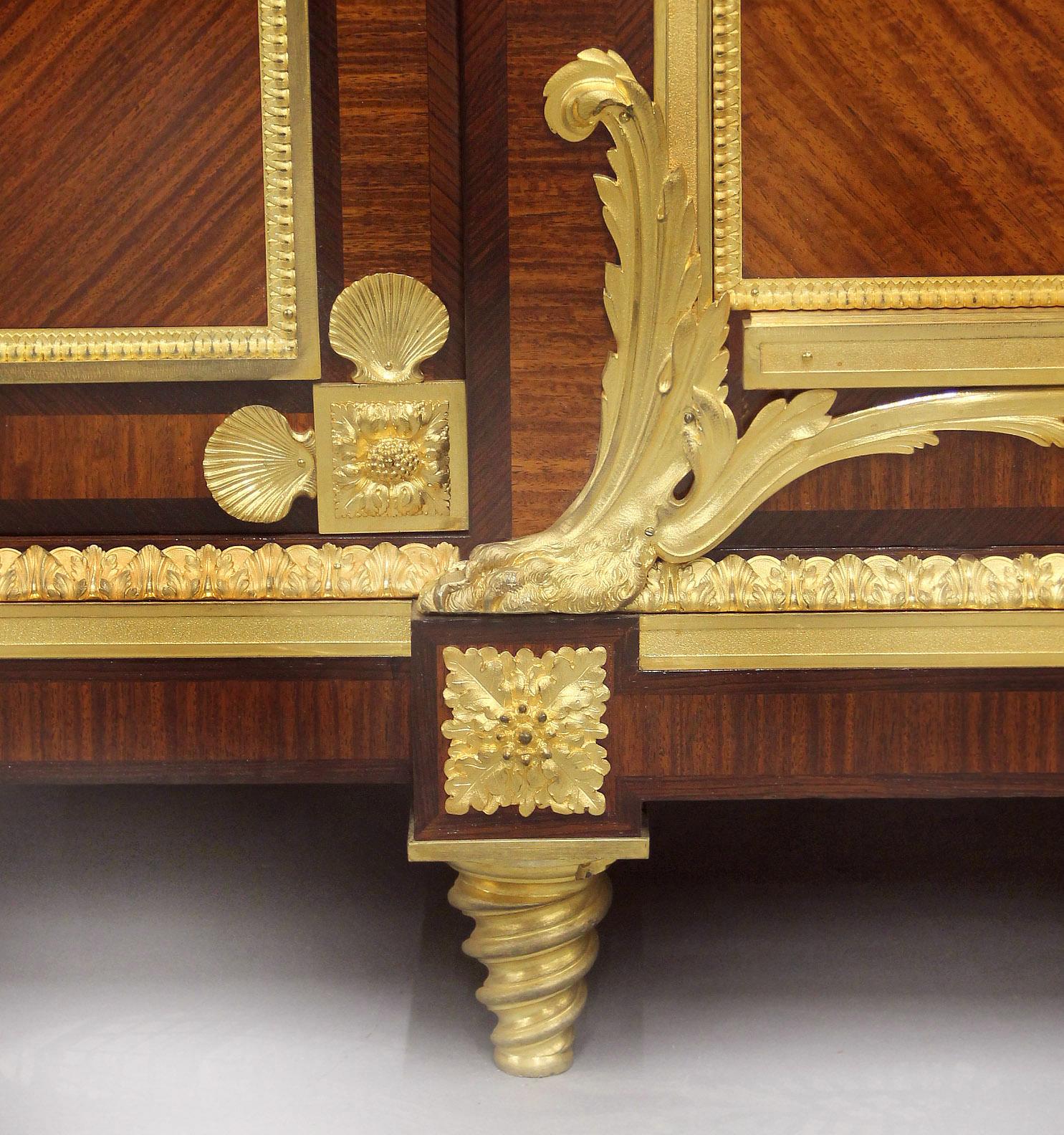 Unique Late 19th Century Gilt Bronze Mounted Cabinet By François Linke For Sale 3