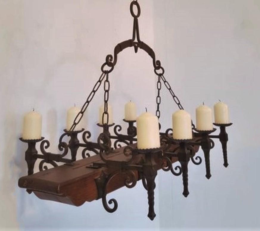 handmade wrought iron chandelier
