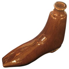 Unique Late 19th Century Pottery Flask
