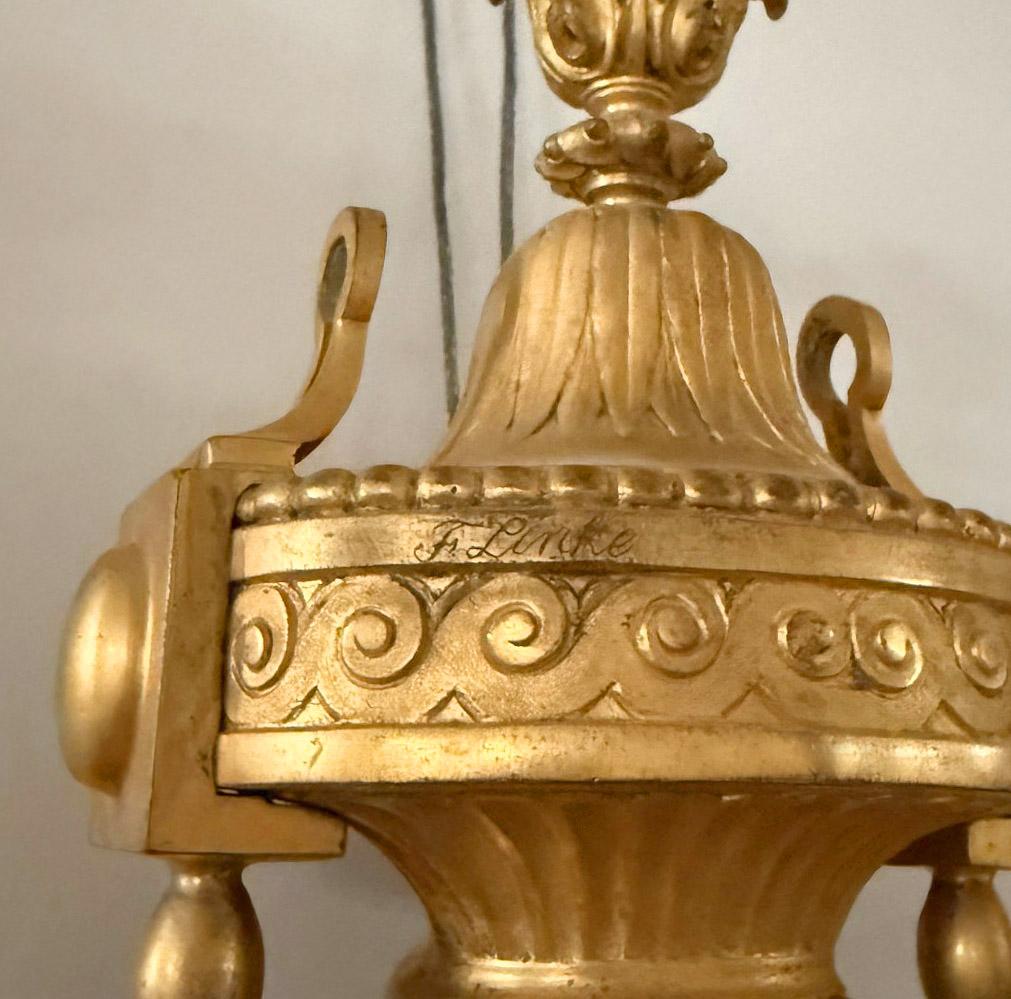 Unico orologio a cartello in bronzo dorato della fine del XIX secolo-inizio del XX secolo di François Linke in vendita 1