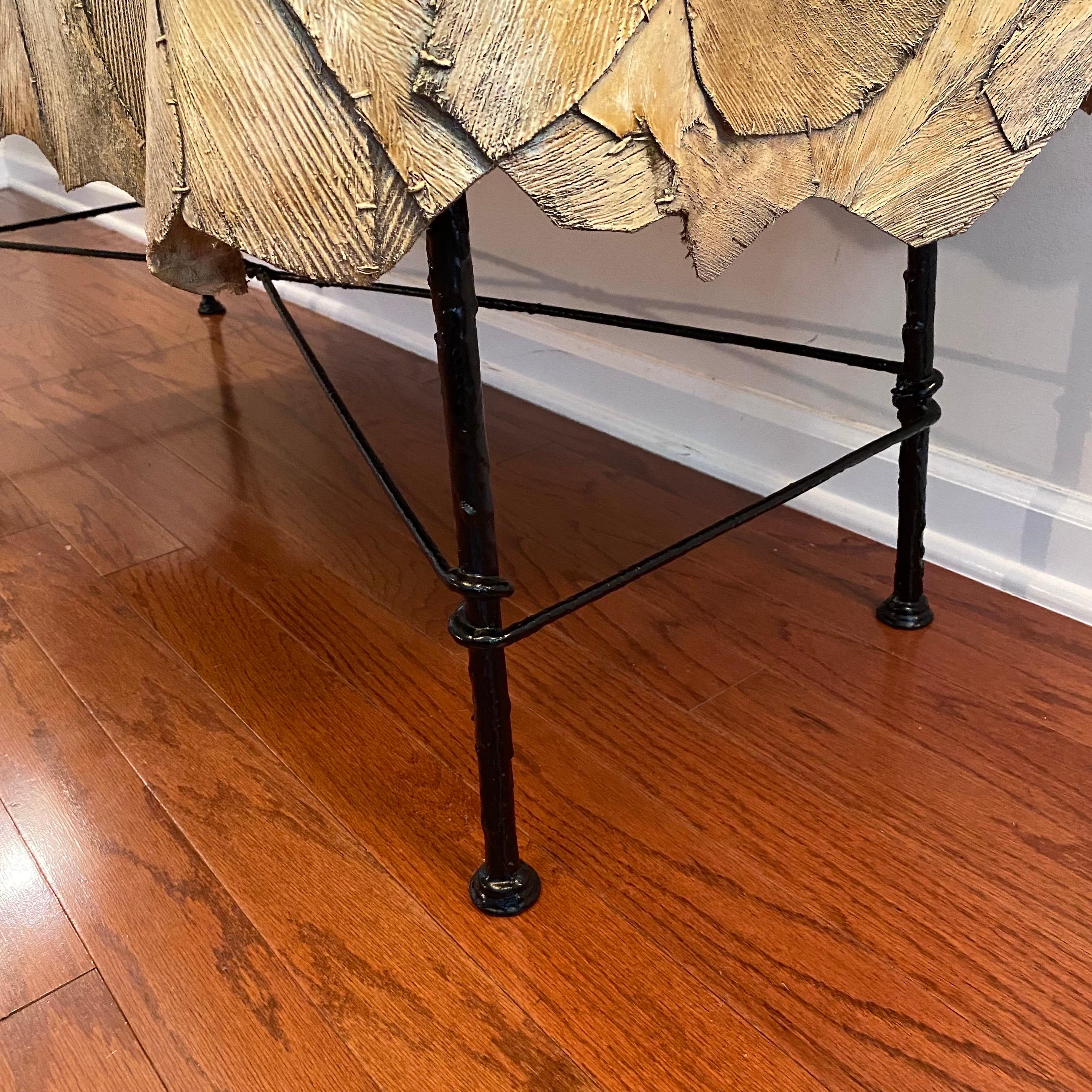 Late 20th Century Unique Leaf Console Table For Sale