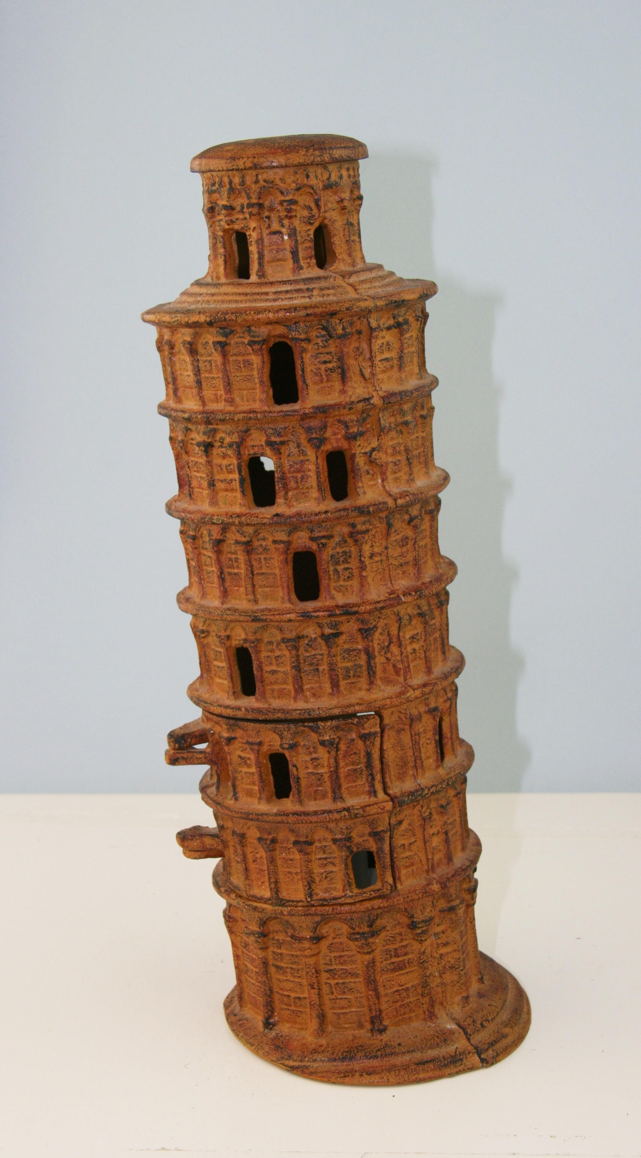 3-833 Japanese Leaning Tower of Pisa lantern is a special find an authentic old work of art.
 