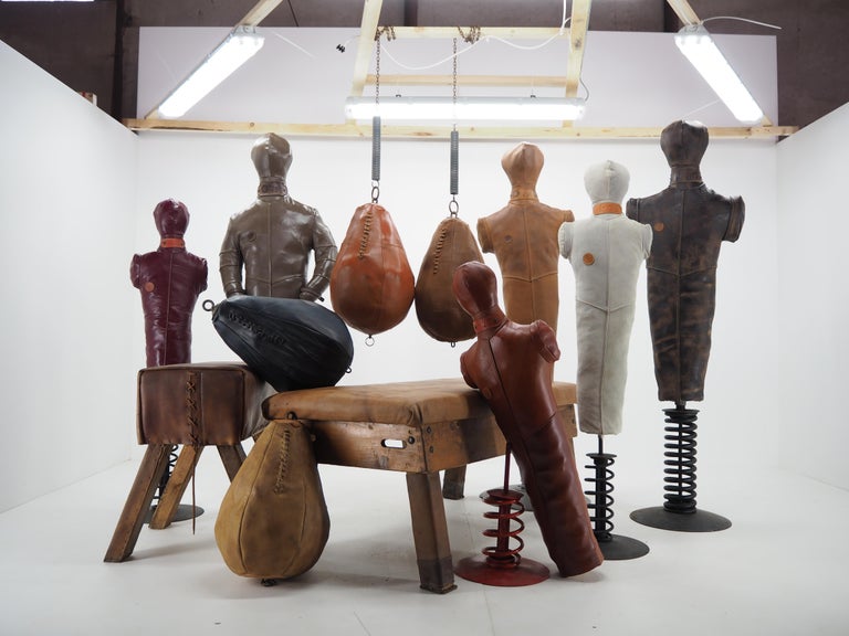 Unique Leather Gym Equipment or Decoration, Boxing or Wrestling Dummies