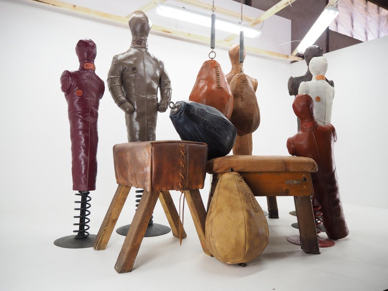 Unique Leather Gym Equipment or Decoration, Boxing or Wrestling Dummies