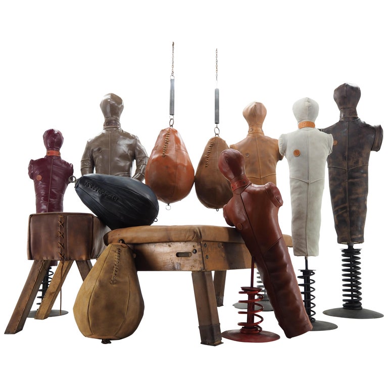 Unique Leather Gym Equipment or Decoration, Boxing or Wrestling Dummies