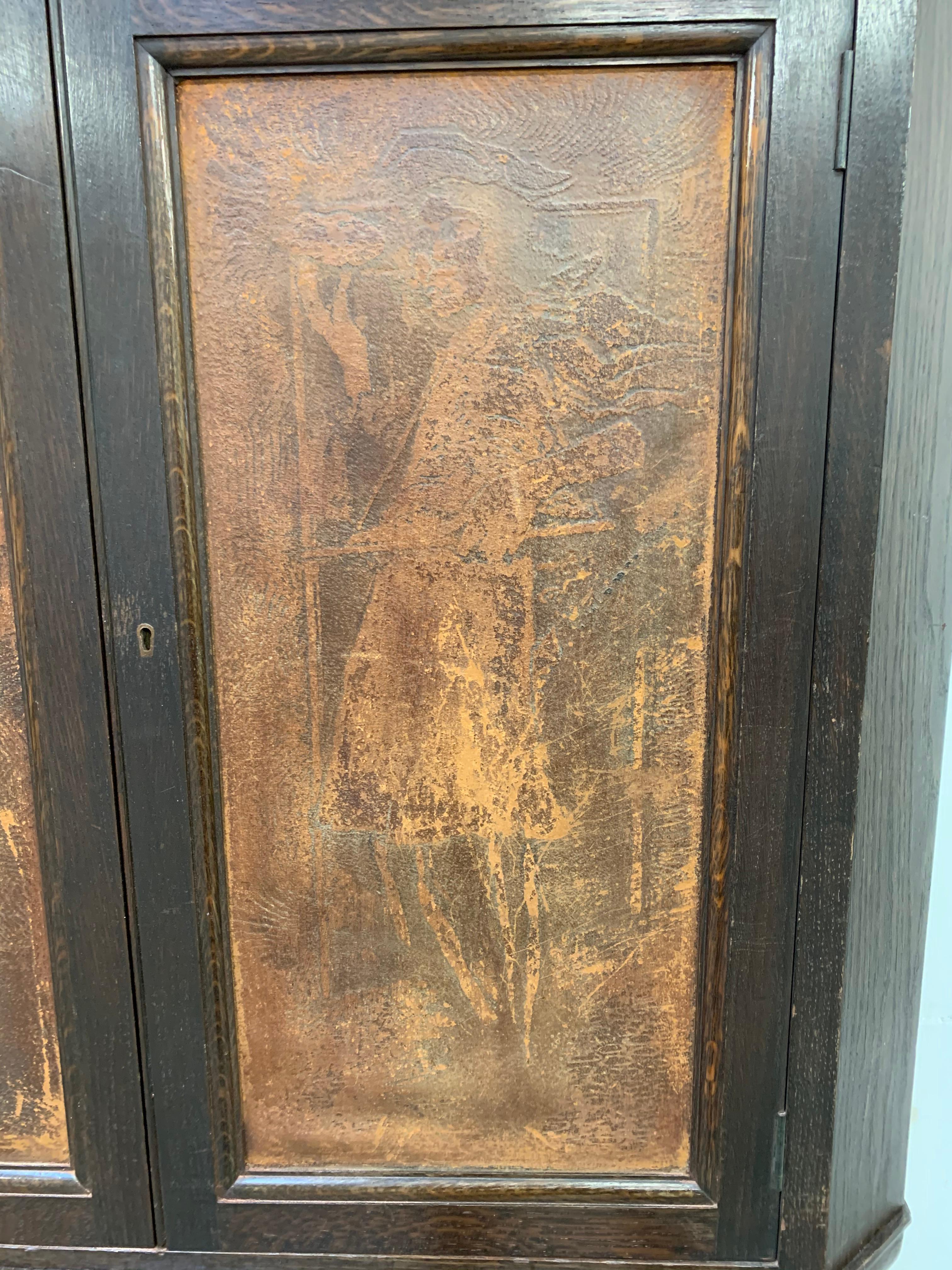 Unique Liberty & Co Marked Great Arts & Crafts Cabinet Attr. to Leonard Wyburd For Sale 2