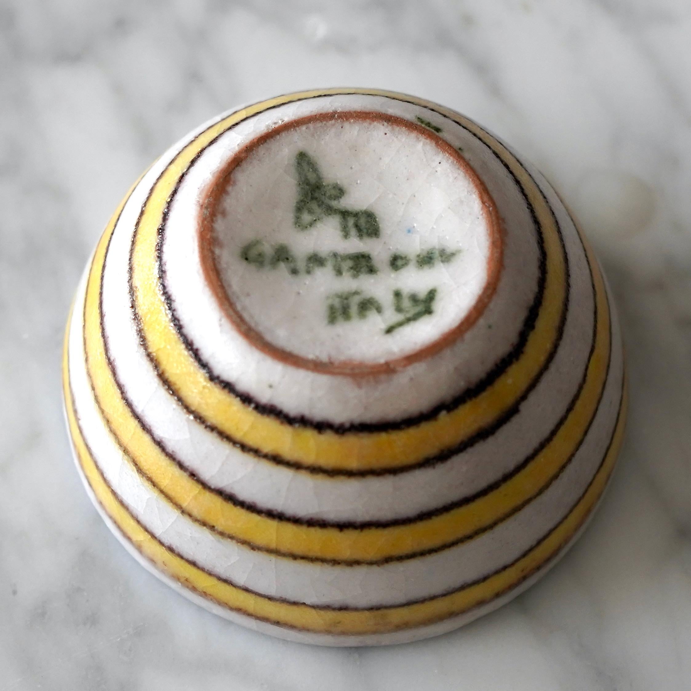 Glazed Unique Lidded Ceramic Boxes by Guido Gambone. Florence, Italy, 1950s For Sale