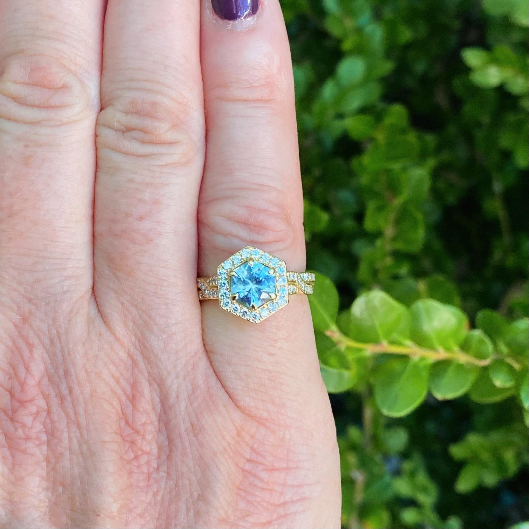 unique blue sapphire engagement rings