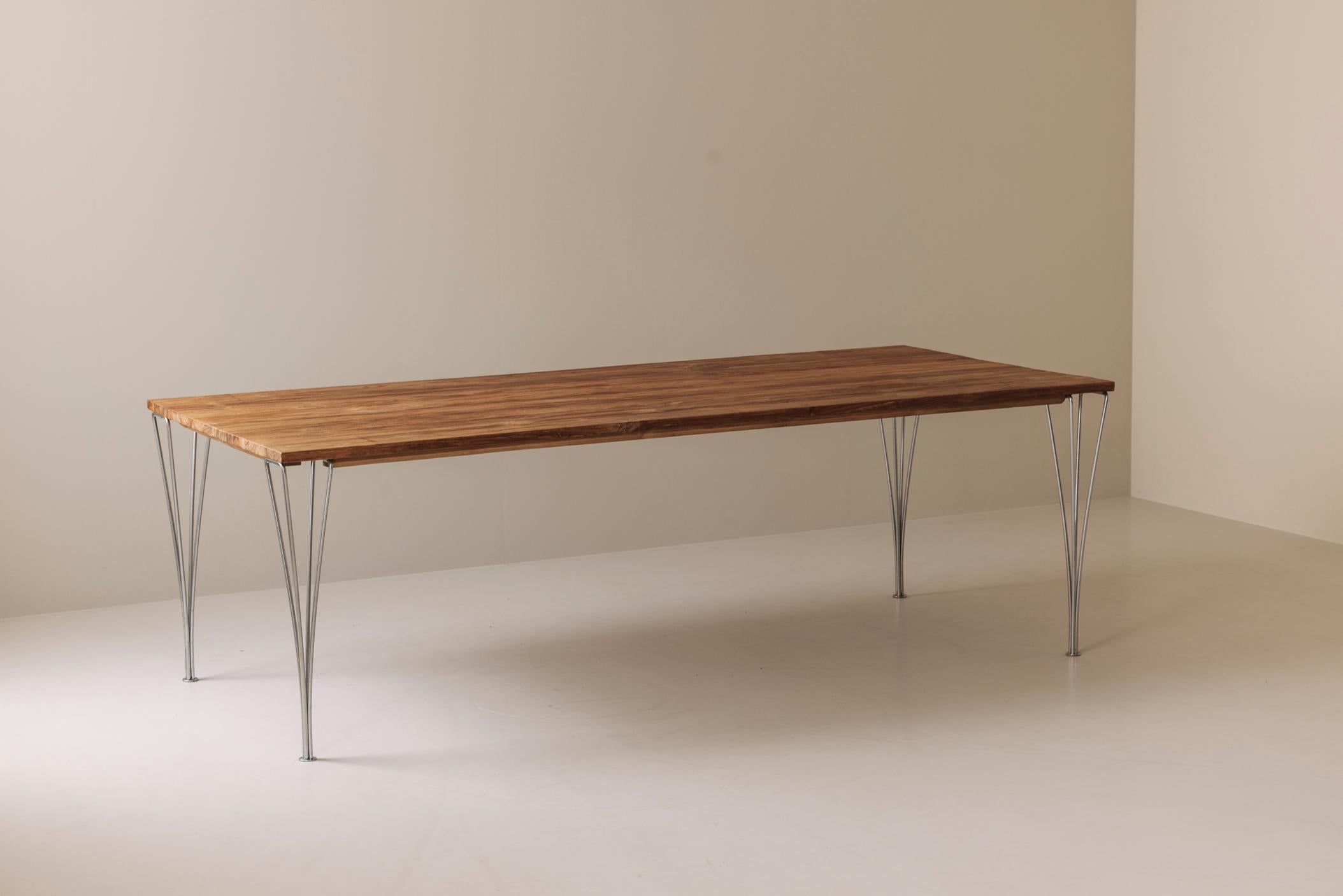 Svedese Tavolo da pranzo vintage di grandi dimensioni, unico e probabilmente irripetibile, Svezia anni '80 in vendita