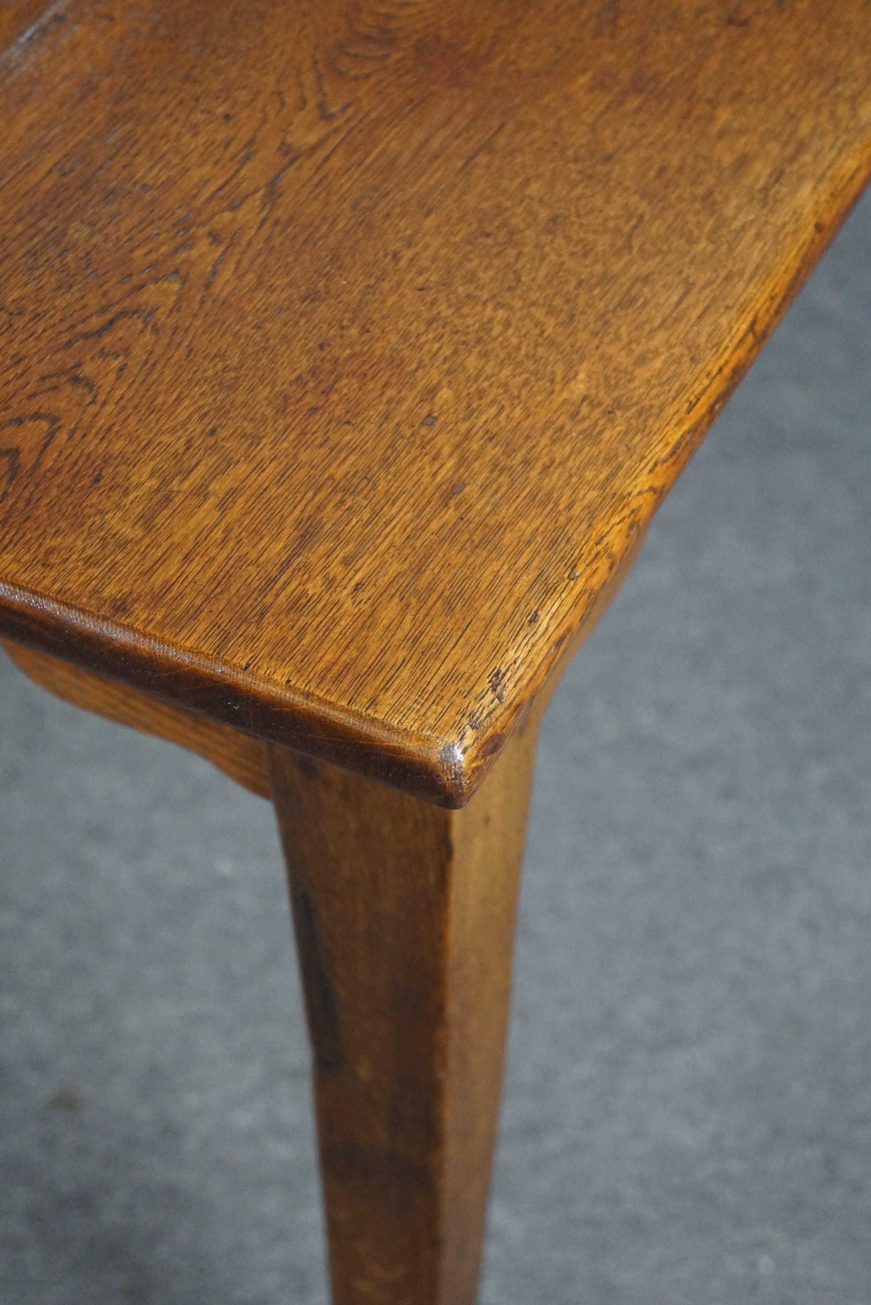 Unique long antique French oak early 19th-century dining table 2