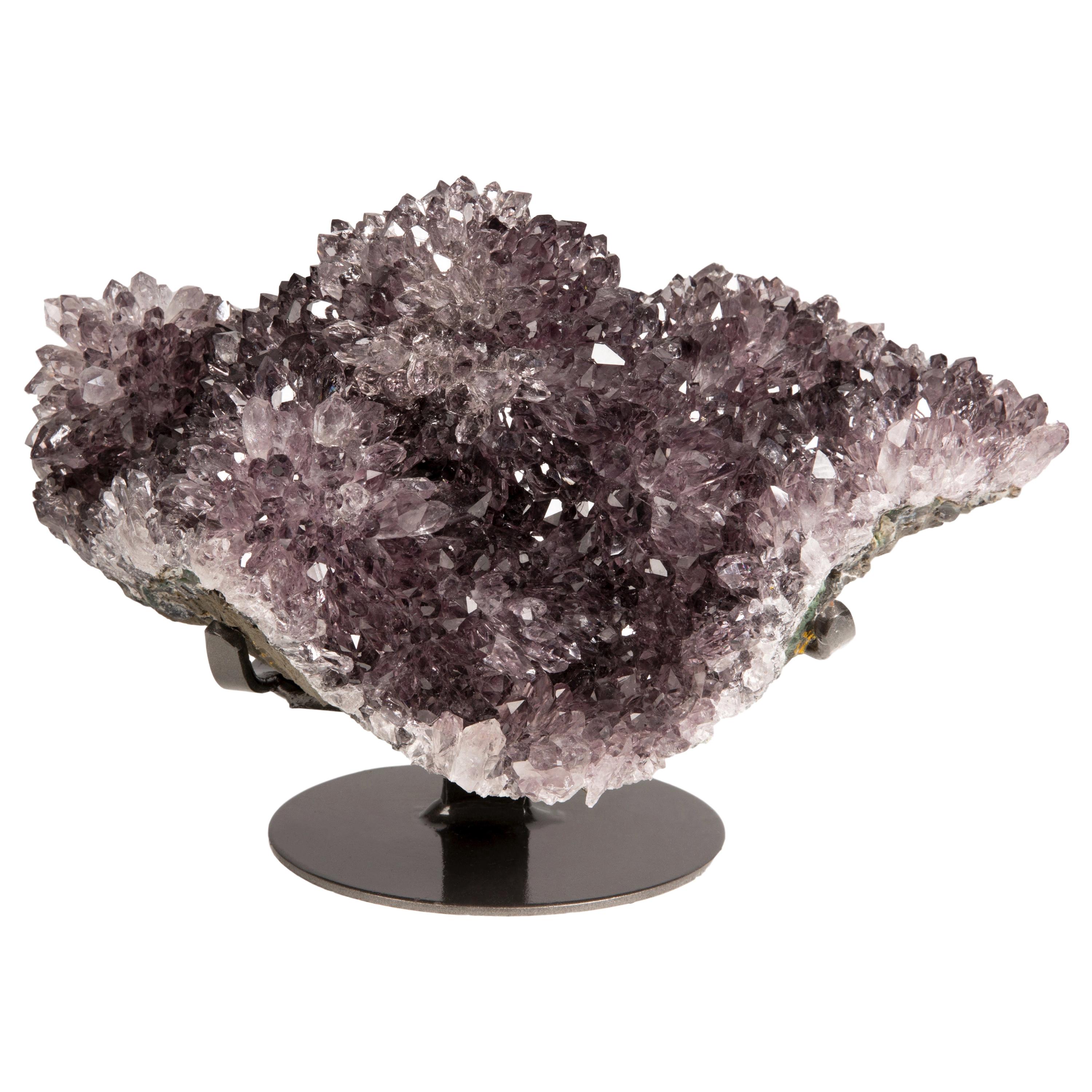 Long Pointed Amethyst and White Quartz Formation