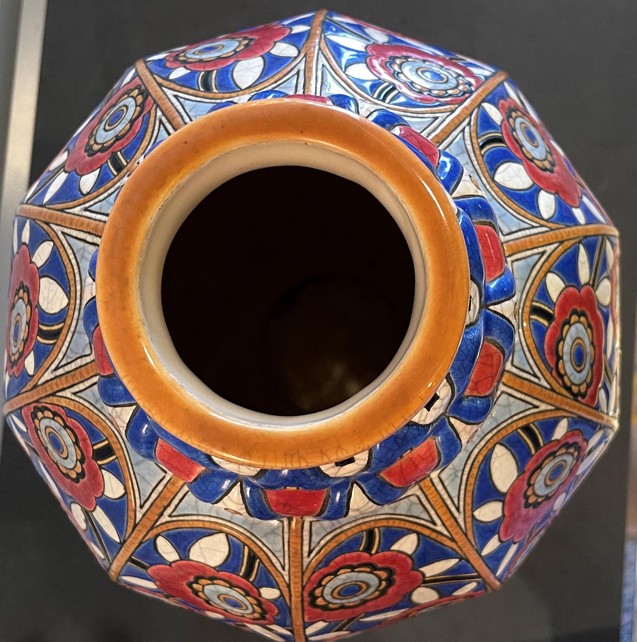 Eine einzigartige Longwy-Vase im französischen Art-déco-Stil von Maurice Paul Chevalier, 15. Juni 1928 5