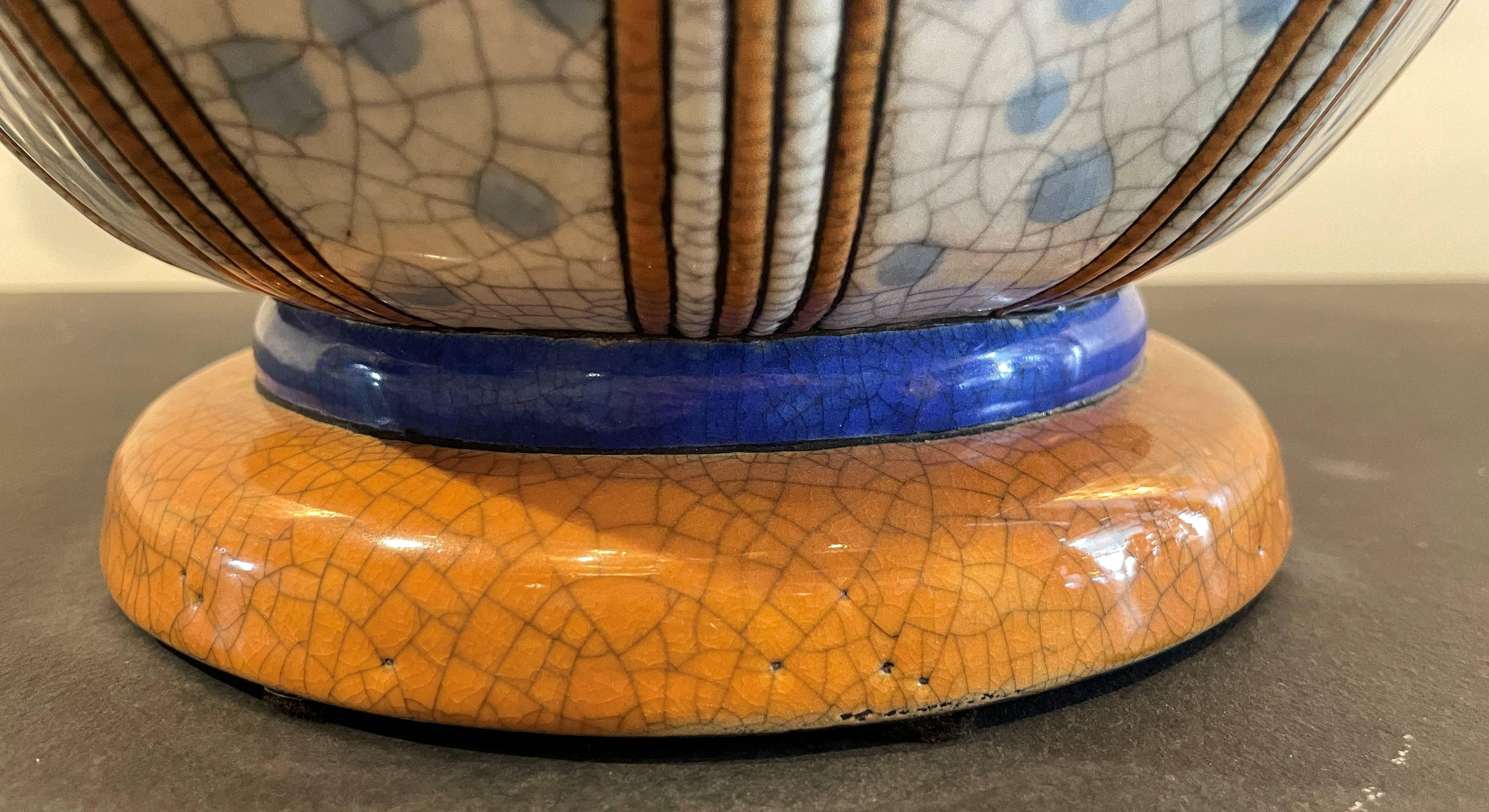 Unique Longwy French Art Deco Vase by Maurice Paul Chevalier June 15, 1928 2