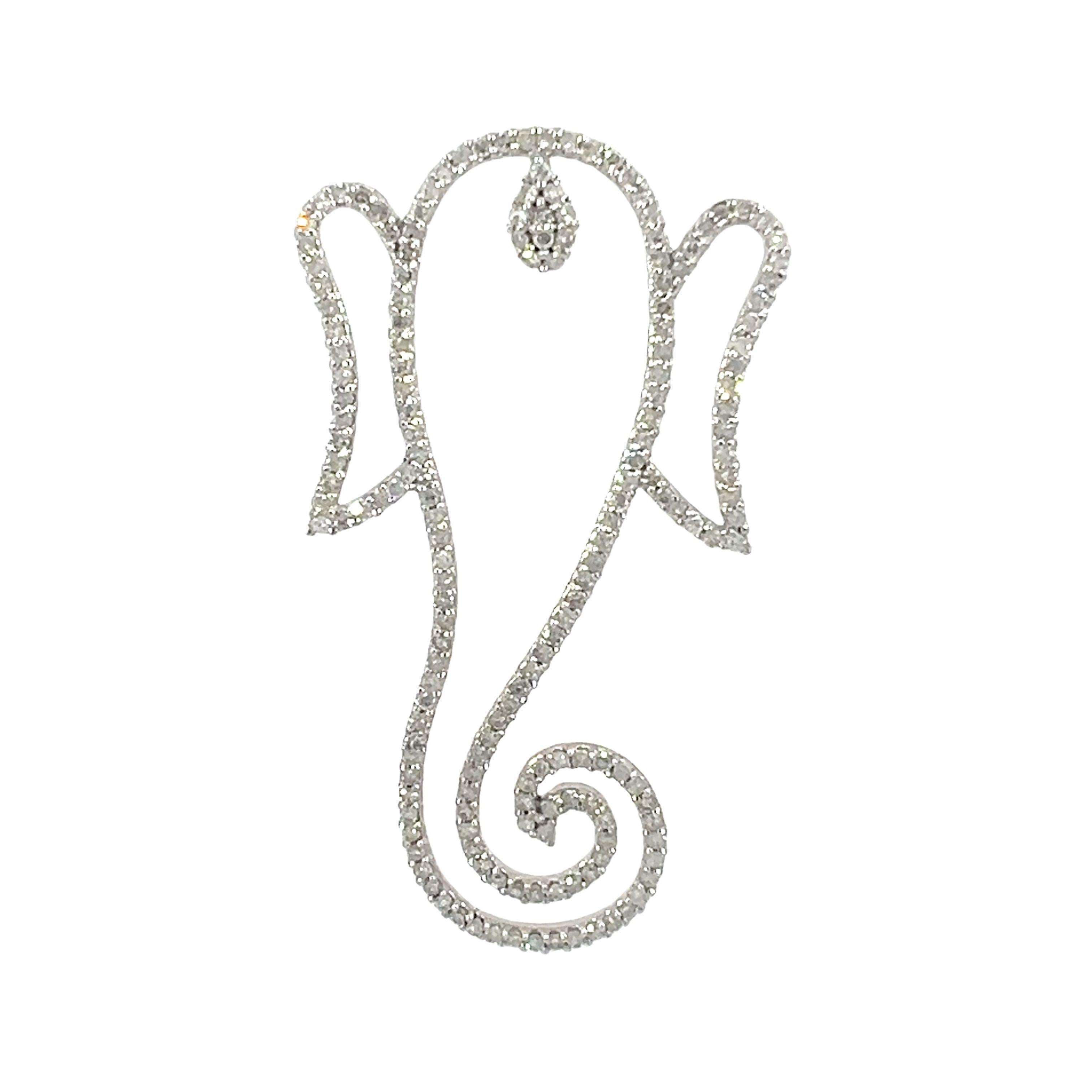 Ciondolo di diamanti unico di Lord Ganesh In condizioni Nuovo in vendita a New York, NY
