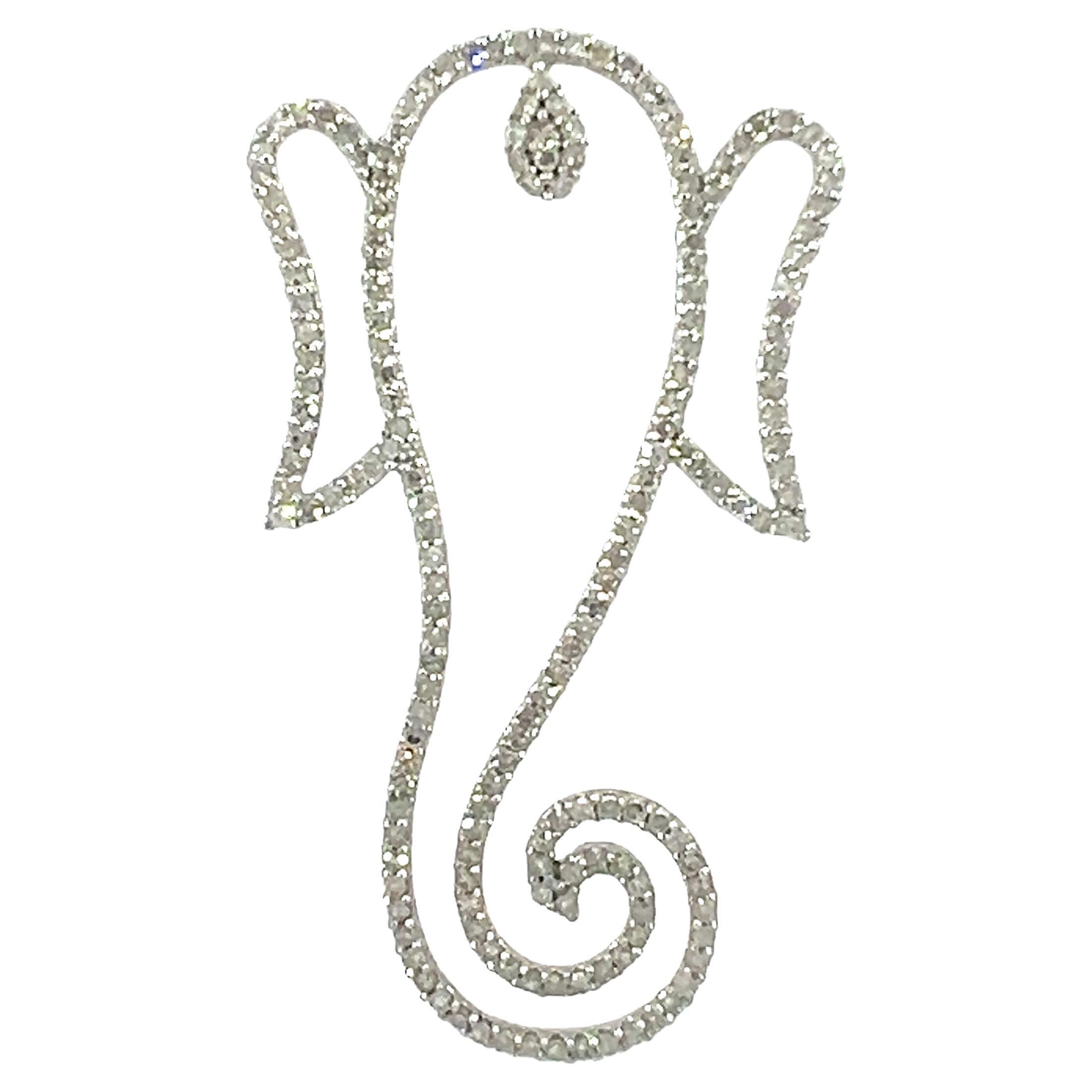 Unique Lord Ganesh diamond pendant