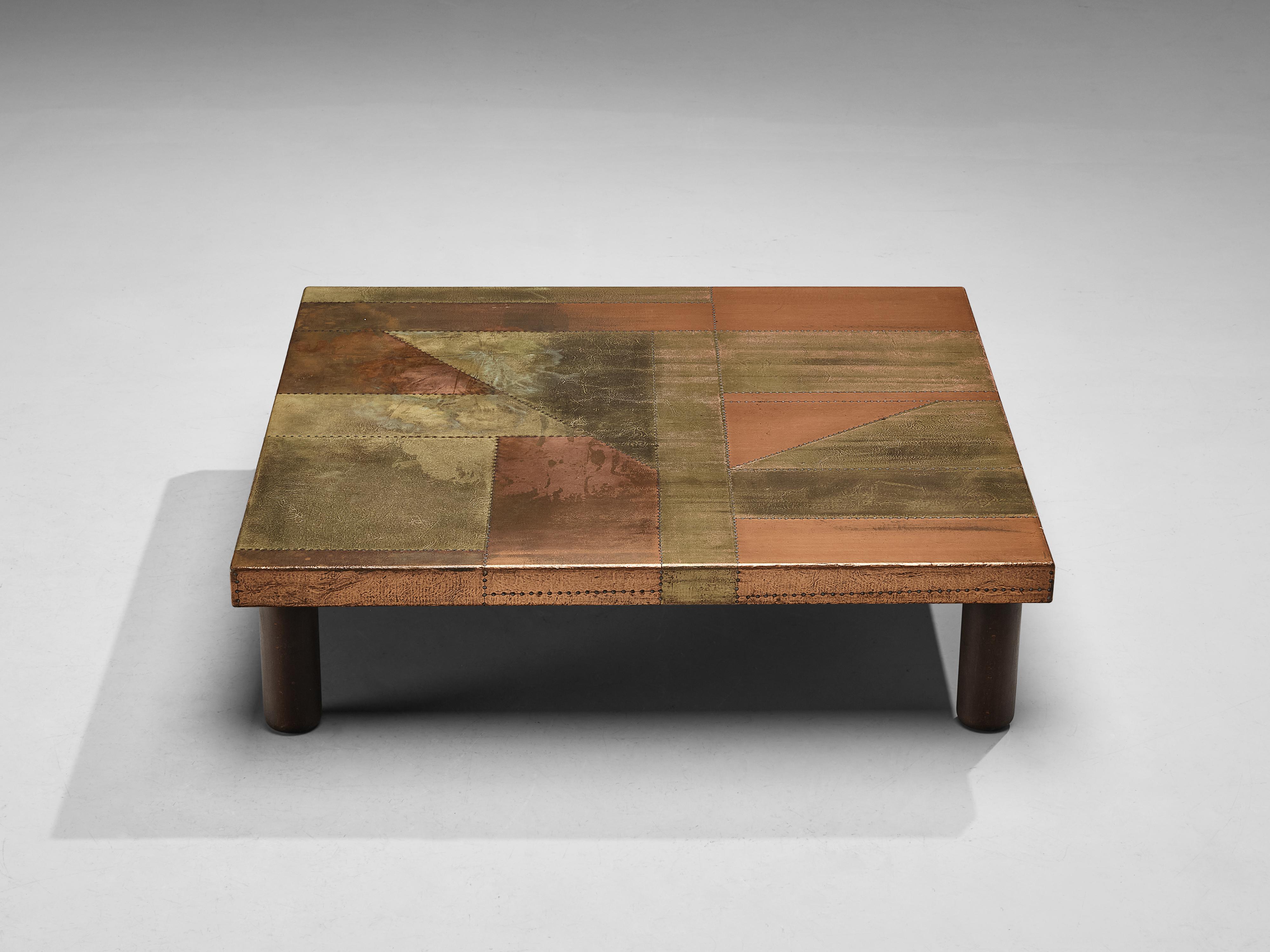 Mid-Century Modern Unique Lorenzo Burchiellaro Coffee Table in Copper