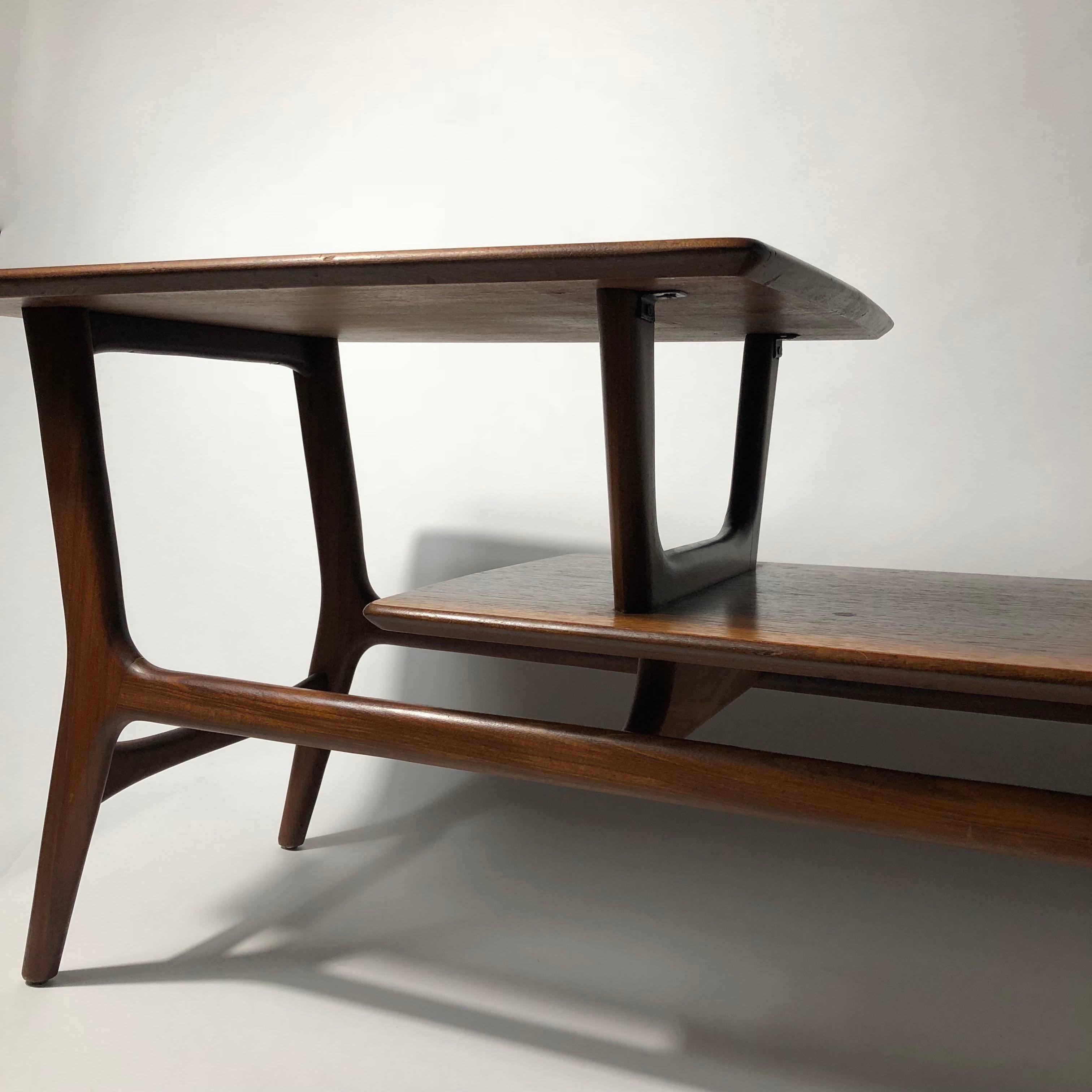 Mid-Century Modern Unique Louis Van Teeffelen Coffee Table for Webe, 1950s For Sale