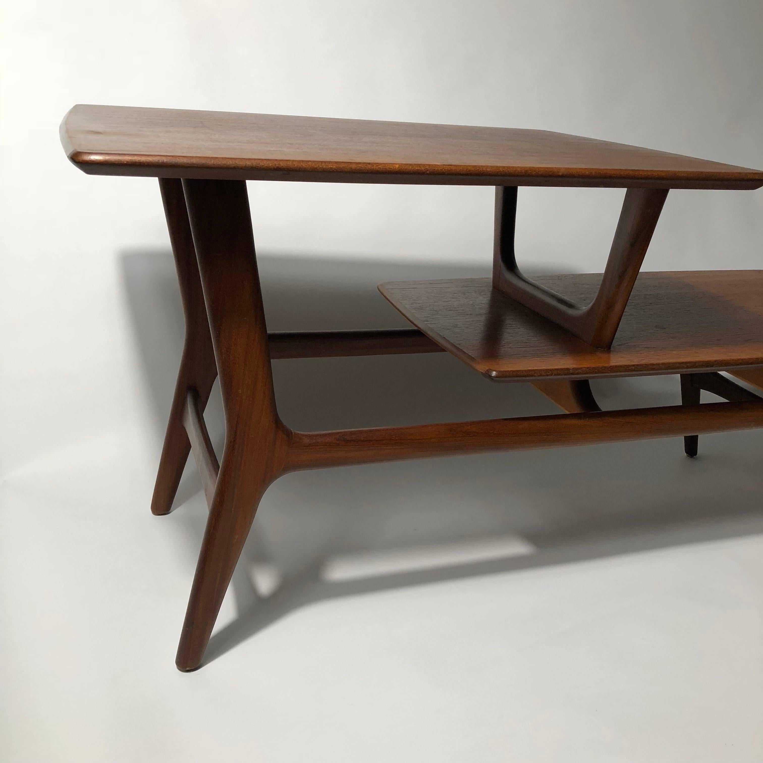 Mid-20th Century Unique Louis Van Teeffelen Coffee Table for Webe, 1950s For Sale