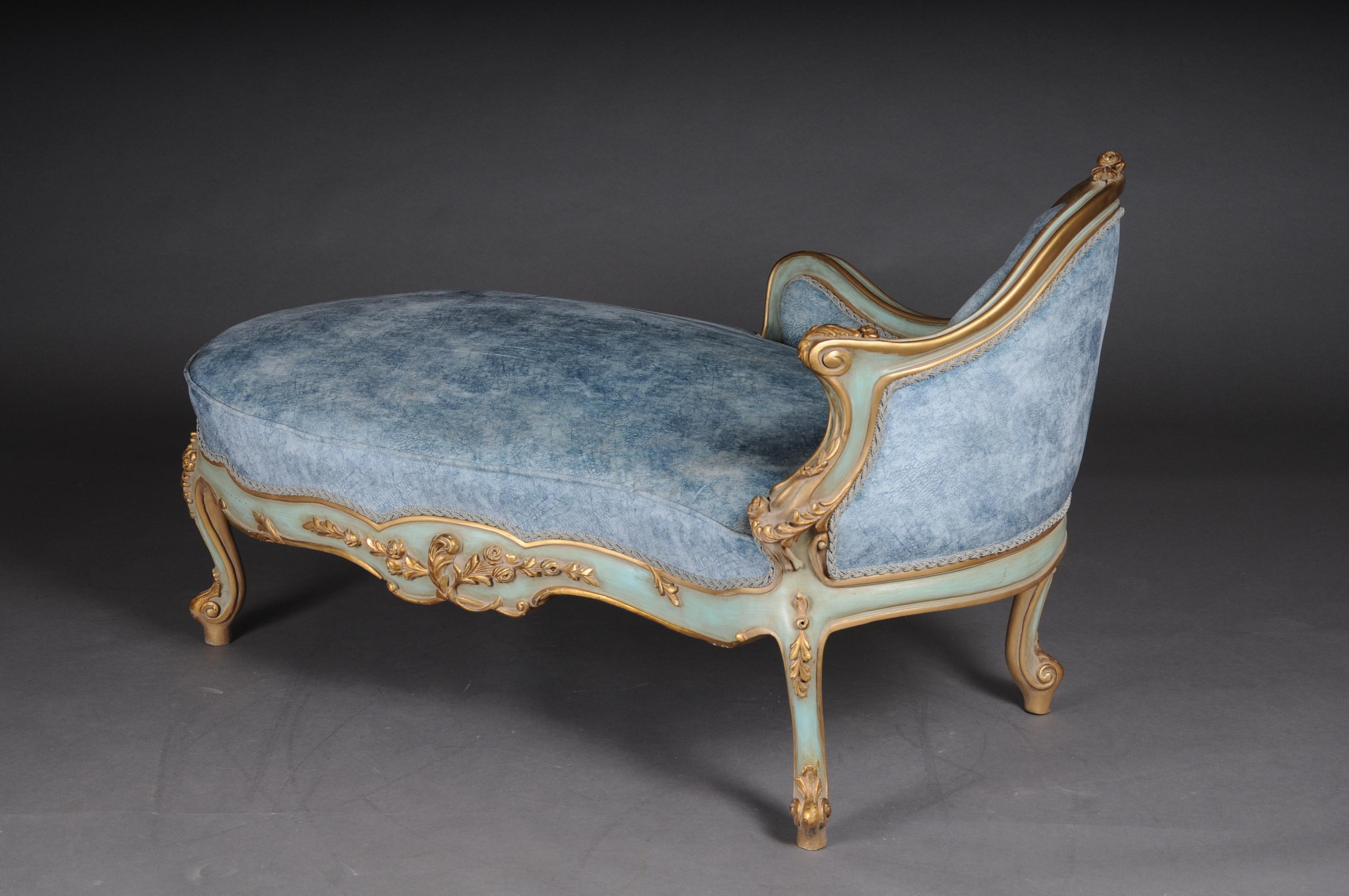 Unique Lounger, Chaise Longue, Recamiere in Louis XV Style For Sale 3
