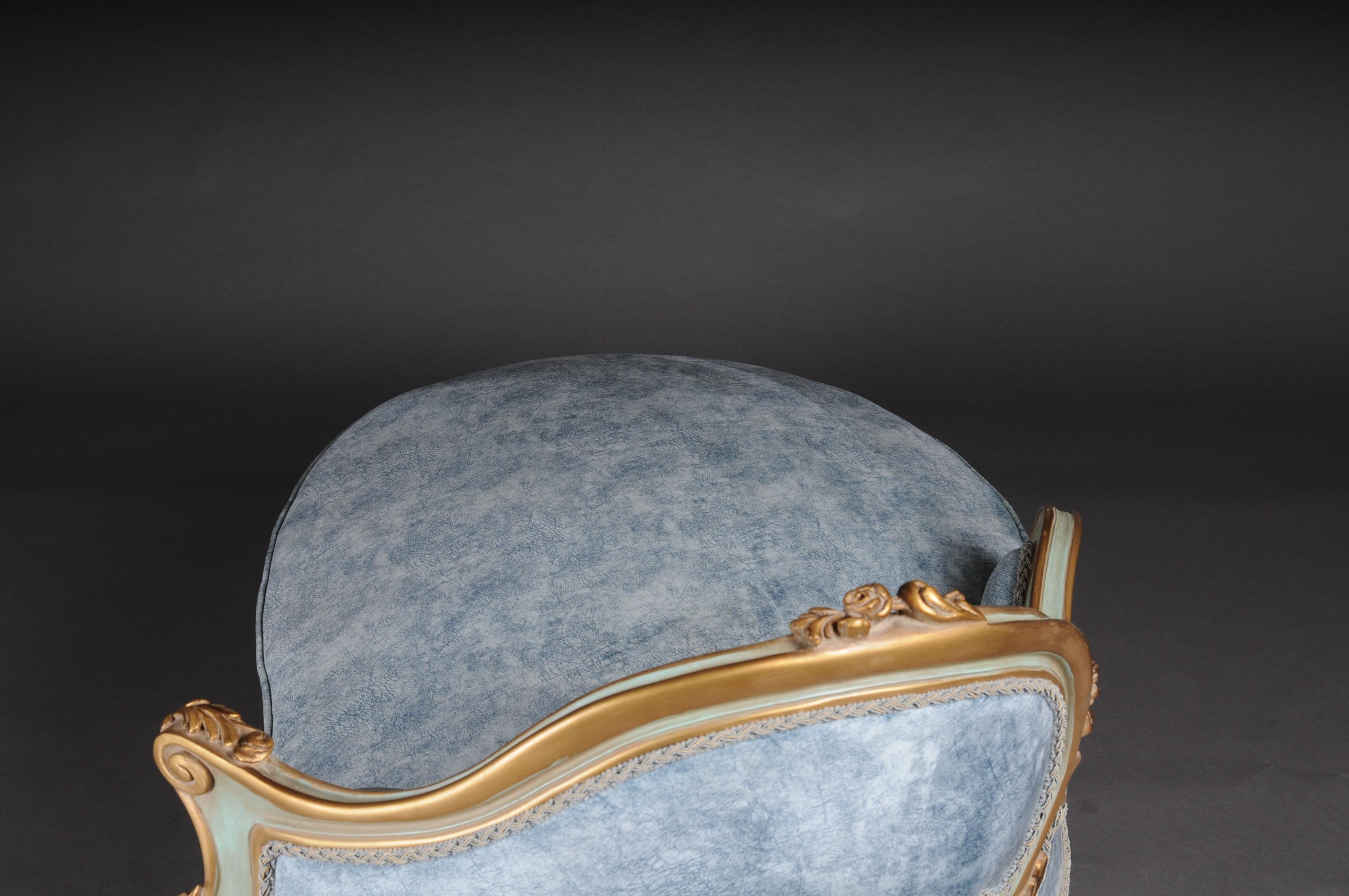 Einzigartiger Sessel, Chaiselongue, Recamiere im Louis XV.-Stil im Angebot 6