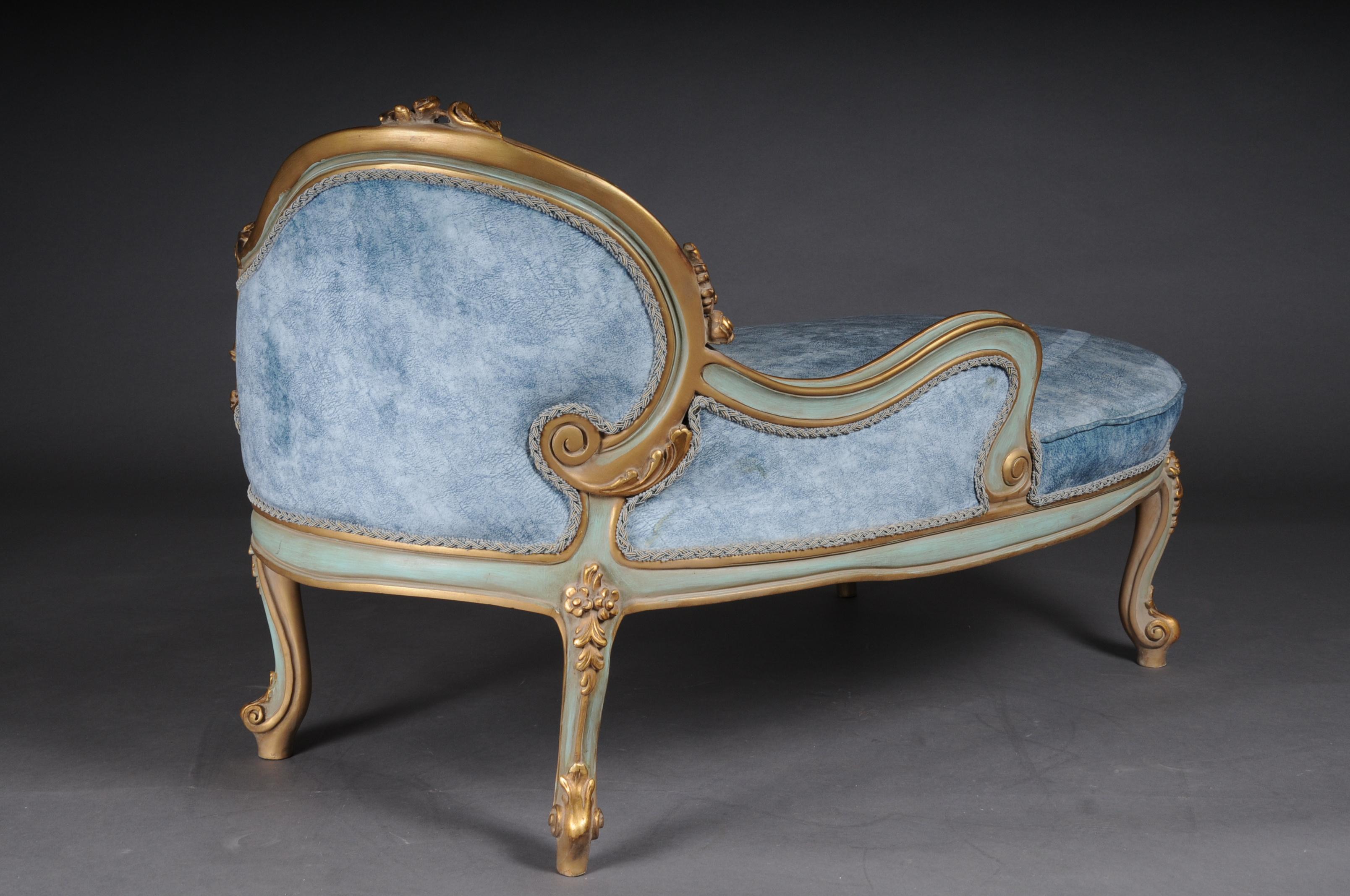 Unique Lounger, Chaise Longue, Recamiere in Louis XV Style For Sale 6