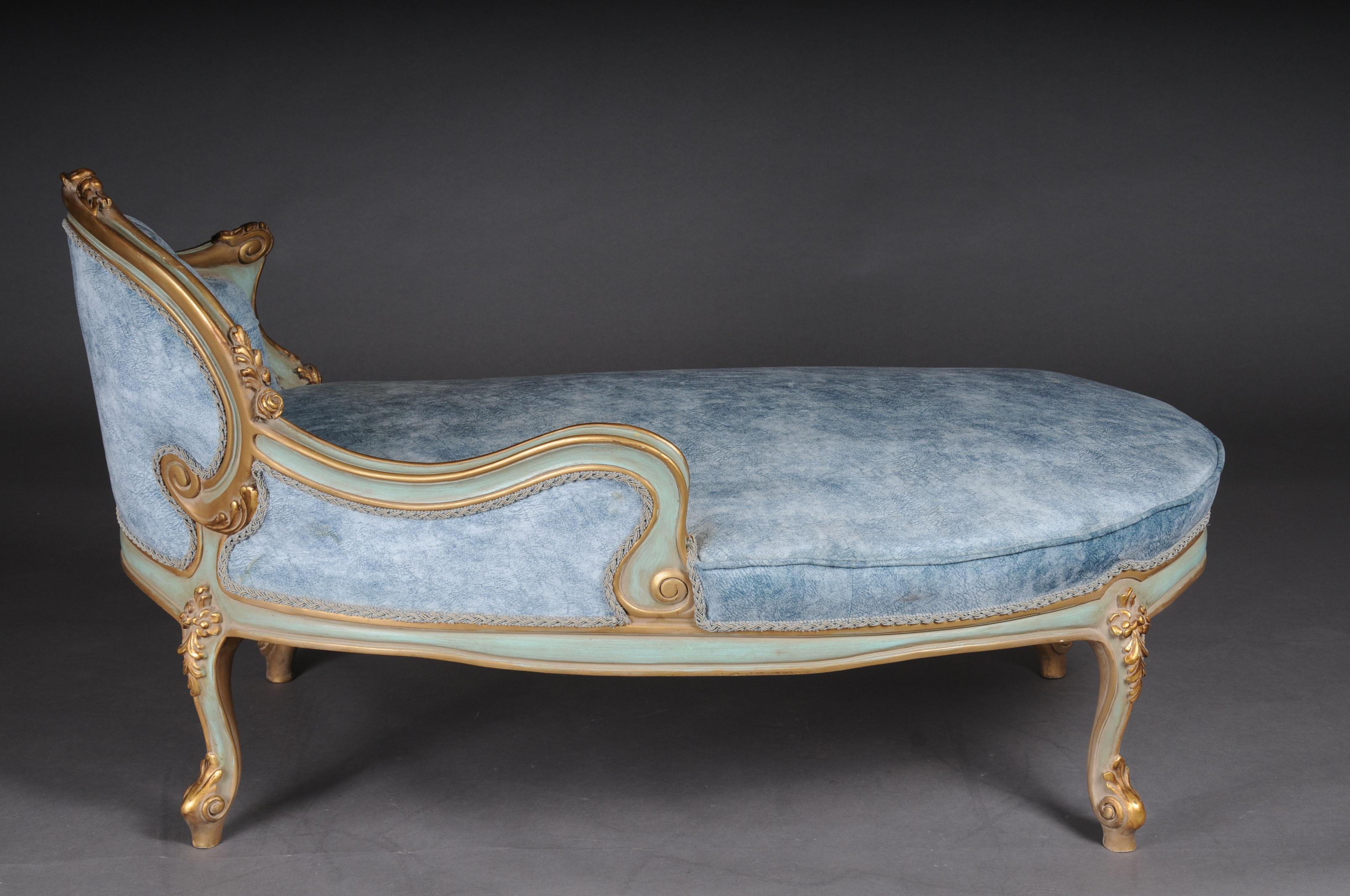 Unique Lounger, Chaise Longue, Recamiere in Louis XV Style For Sale 8