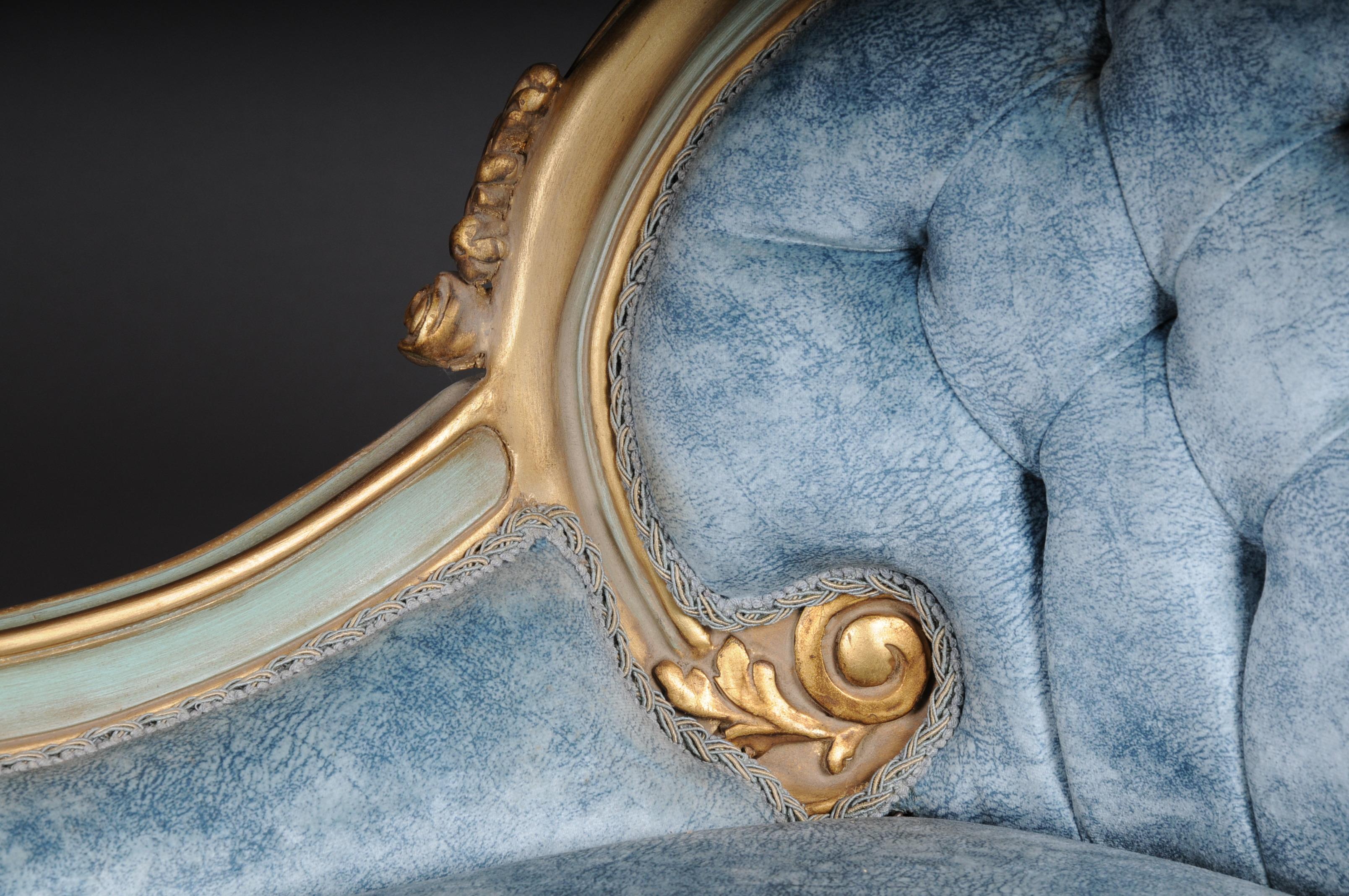 Einzigartiger Sessel, Chaiselongue, Recamiere im Louis XV.-Stil (Handgeschnitzt) im Angebot