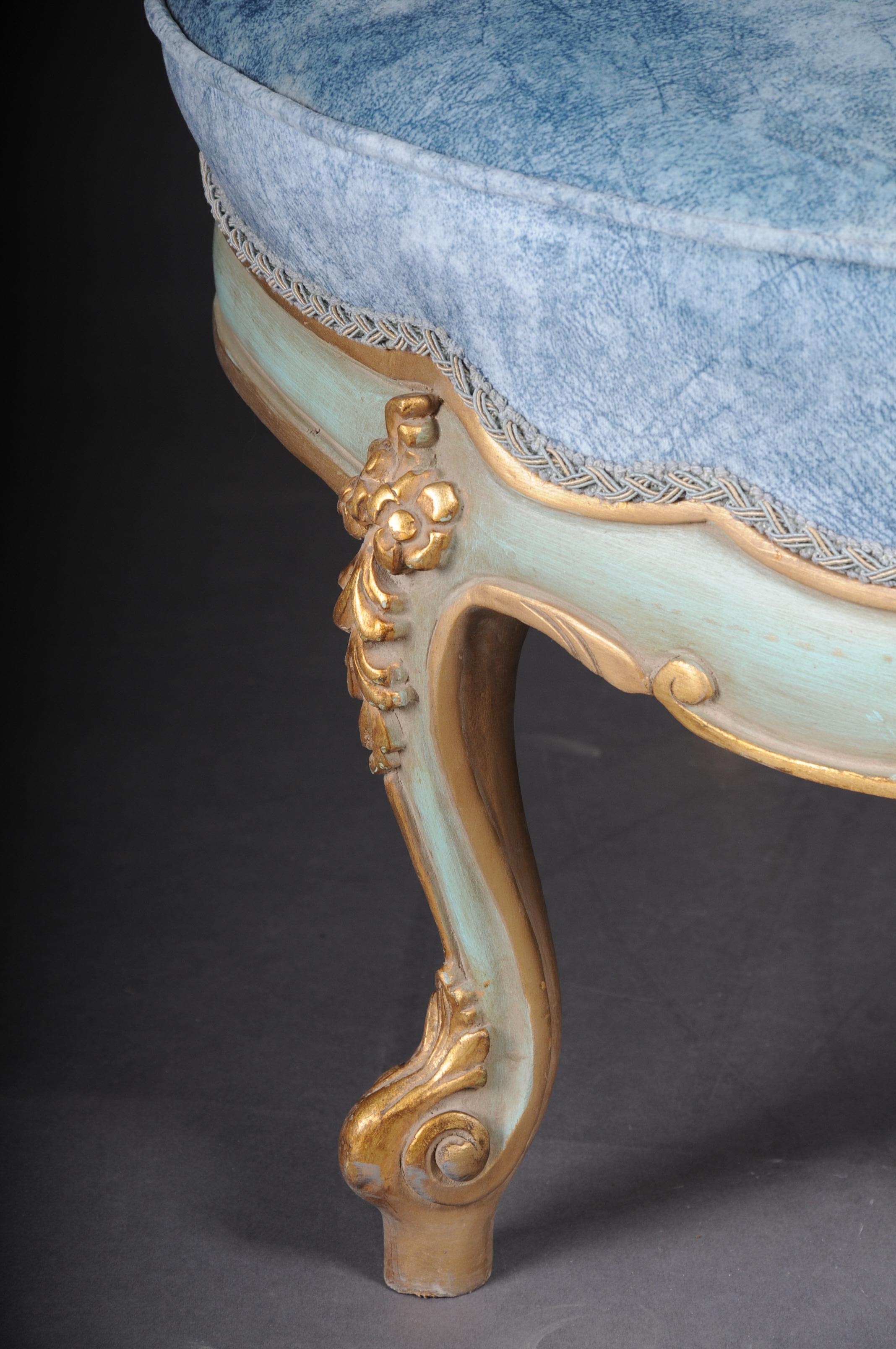 Einzigartiger Sessel, Chaiselongue, Recamiere im Louis XV.-Stil im Angebot 1