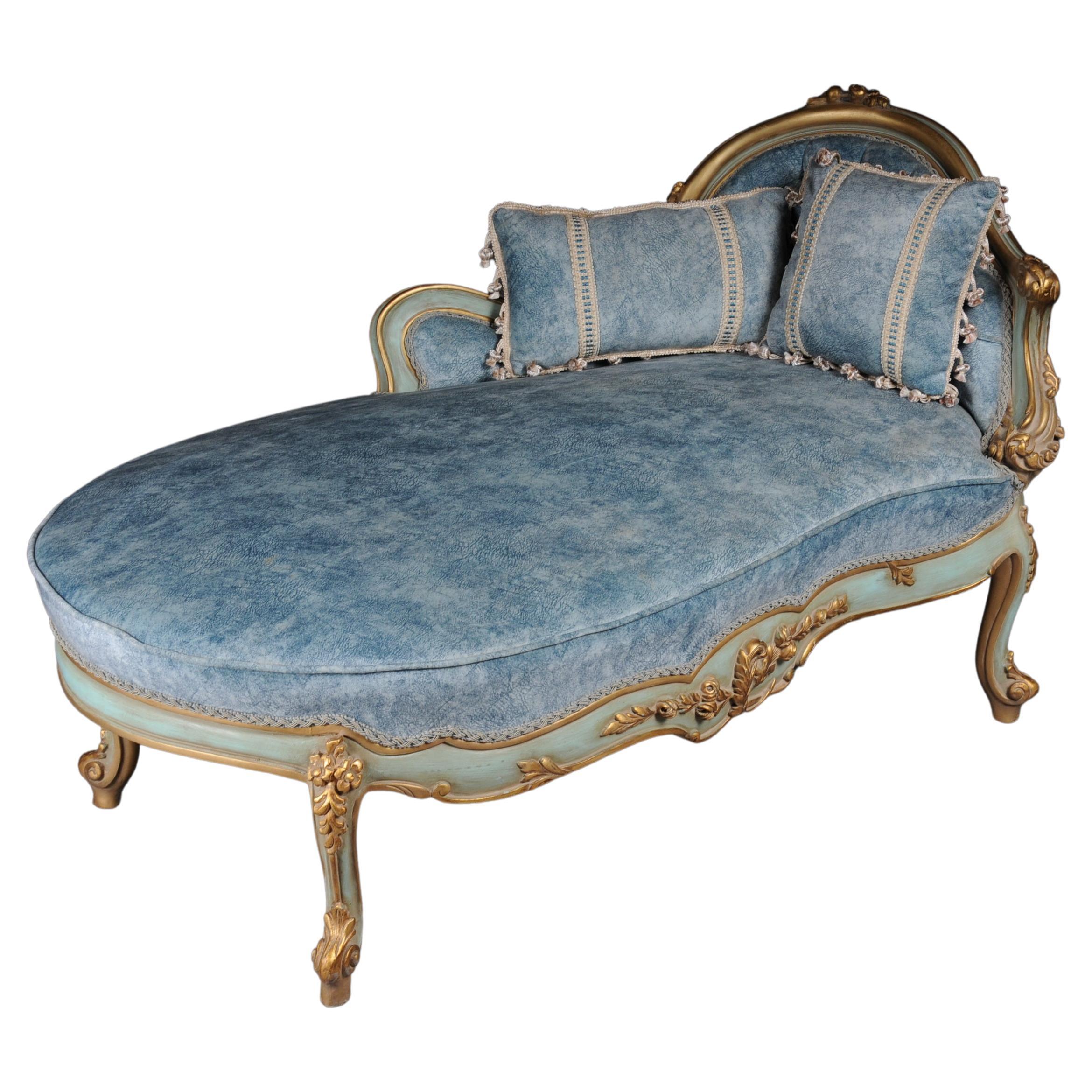 Unique Lounger, Chaise Longue, Recamiere in Louis XV Style For Sale