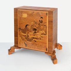 Unico mobile basso con intarsio di Viktor Lurje per Wiener Werkstätte, 1926 ca.