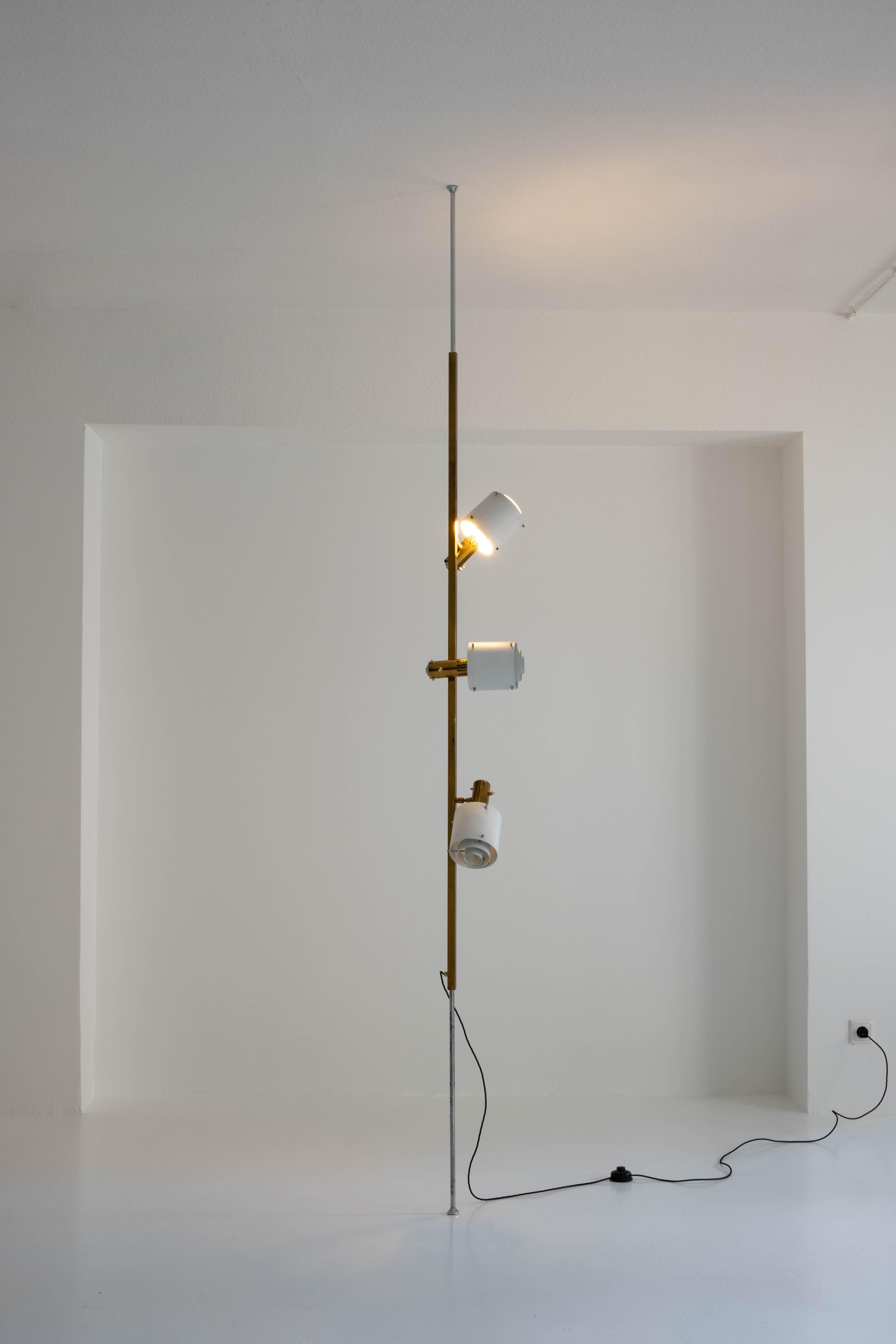 20th Century Unique Luminaire/ Light / Floor Lamp Clamped Between the Ceiling and Floor