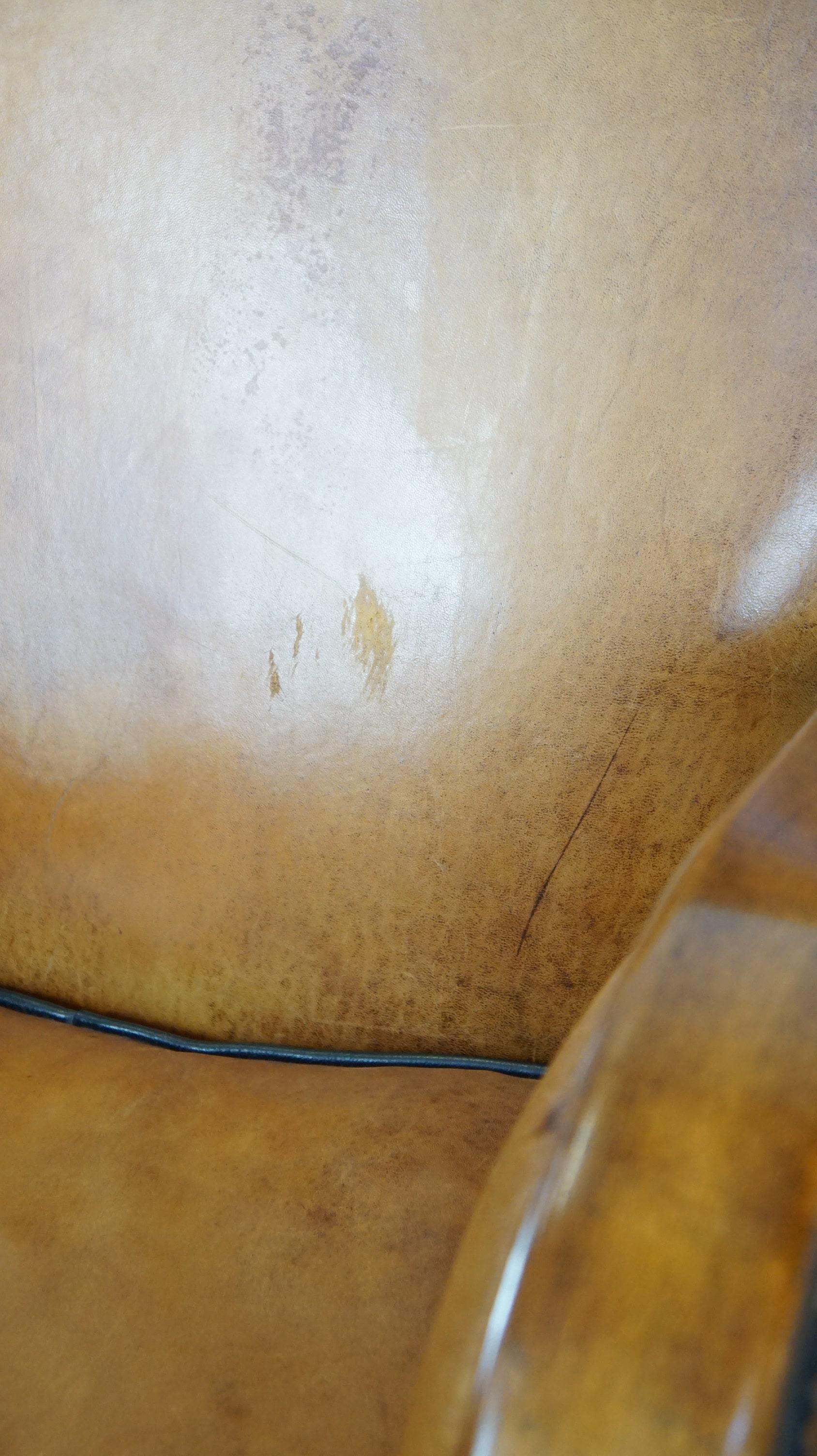 Unique, luxurious sheepskin armchair combined with wood For Sale 3