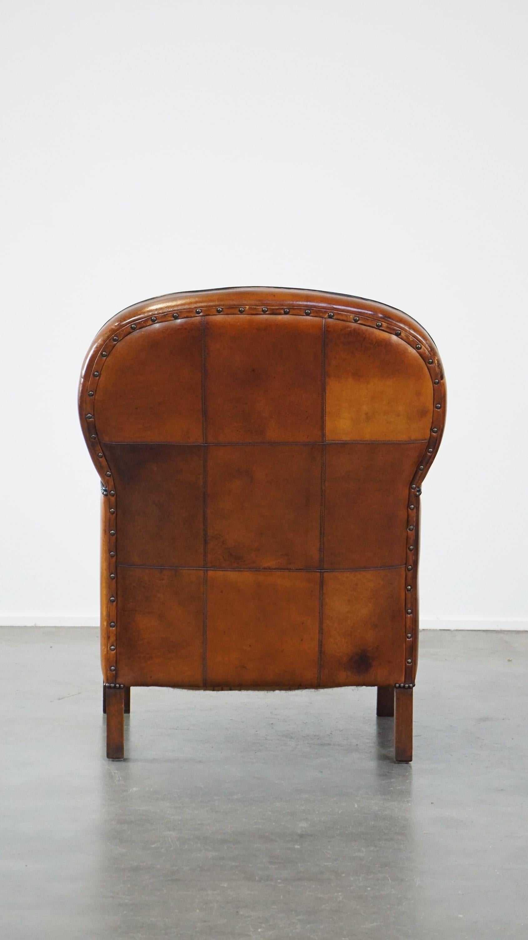 Hand-Crafted Unique, luxurious sheepskin armchair combined with wood For Sale