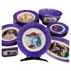 Unique Luxury Limoges Hand Painted Service After Picasso, Dali, Matisse etc 1960