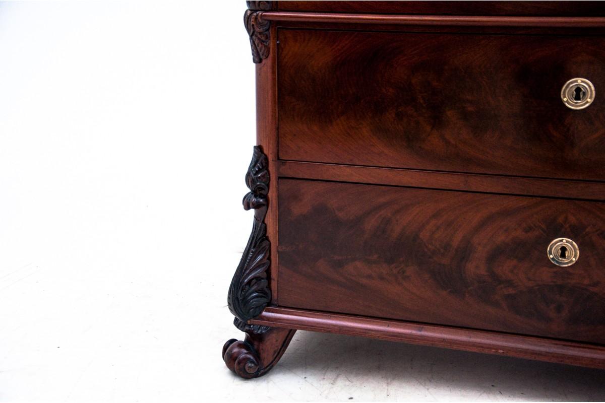 Swedish Unique Mahogany Antique Secretary Desk, Northern Europe, circa 1860 For Sale