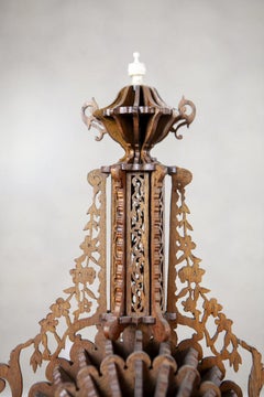 Unique Mantel Clock in Elaborate Exotic Wood Case, Late 19th Century