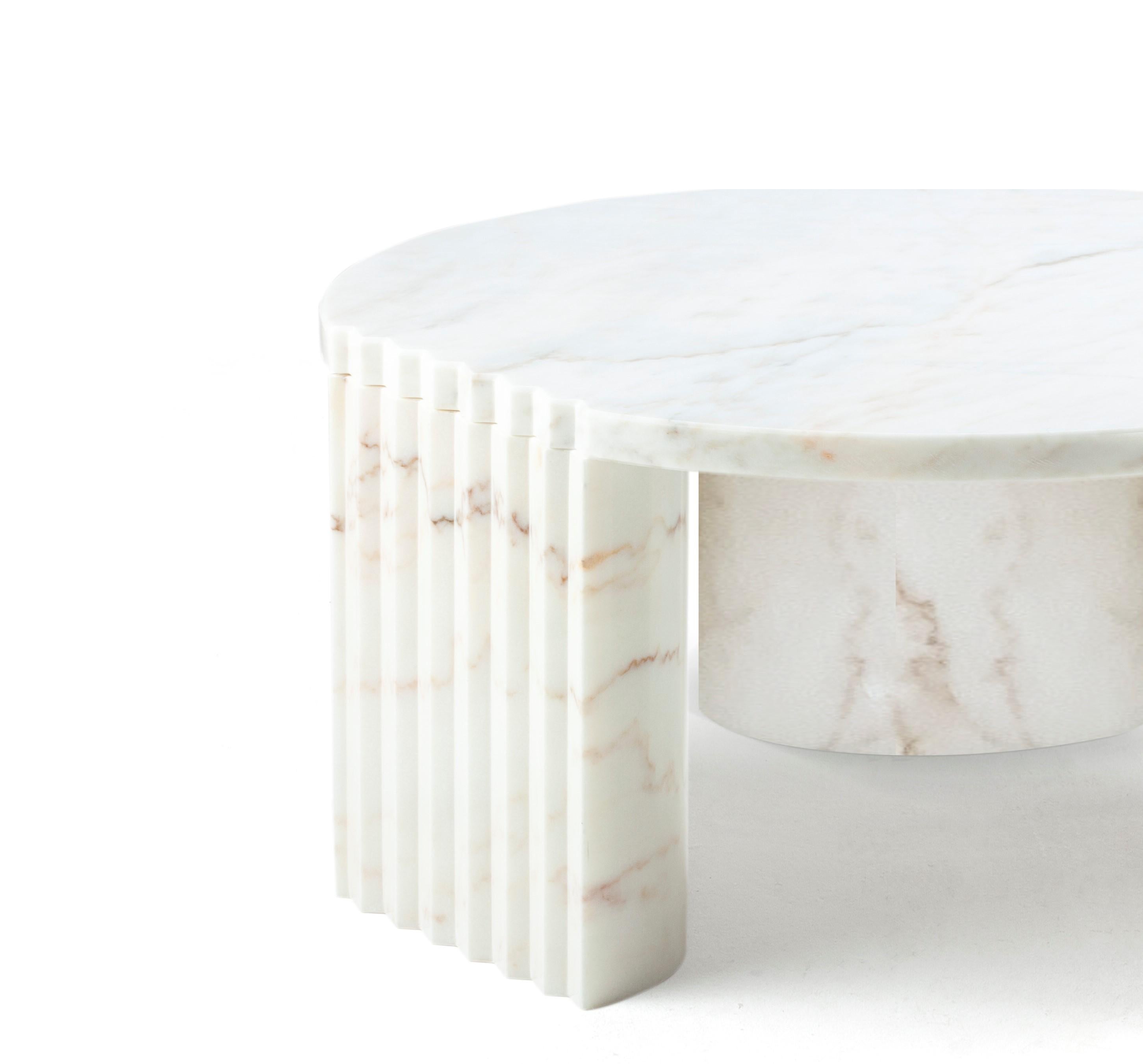 Modern Unique Marble Caravel Center Table by Collector For Sale