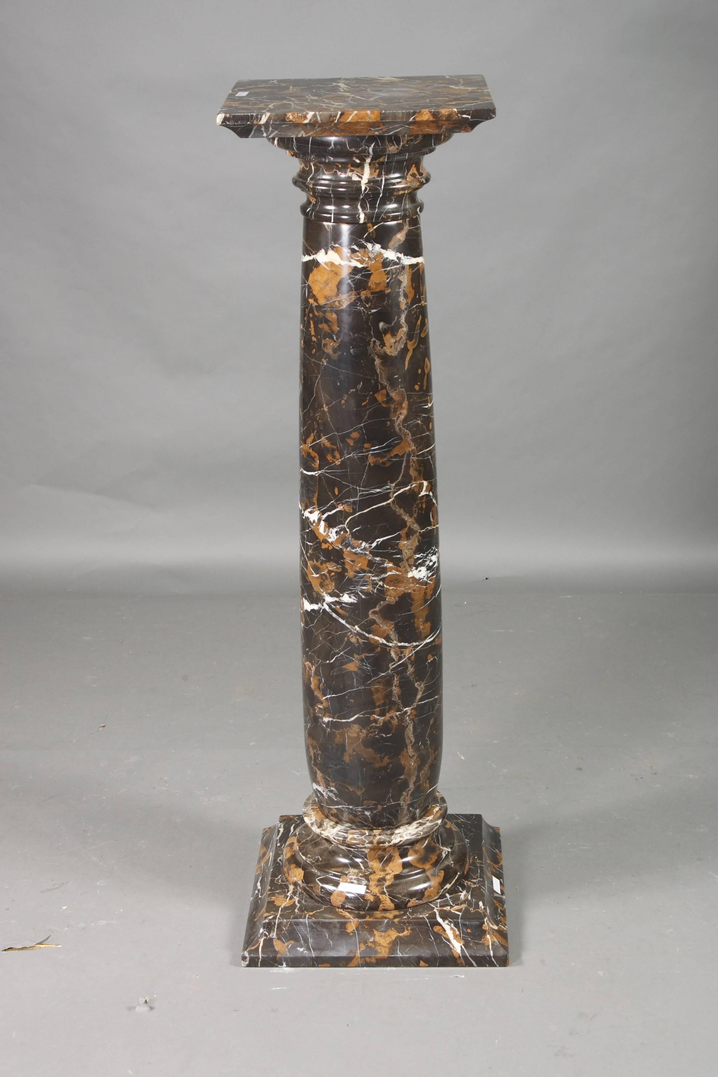 German Unique Marble Column with Natural Grain polished For Sale