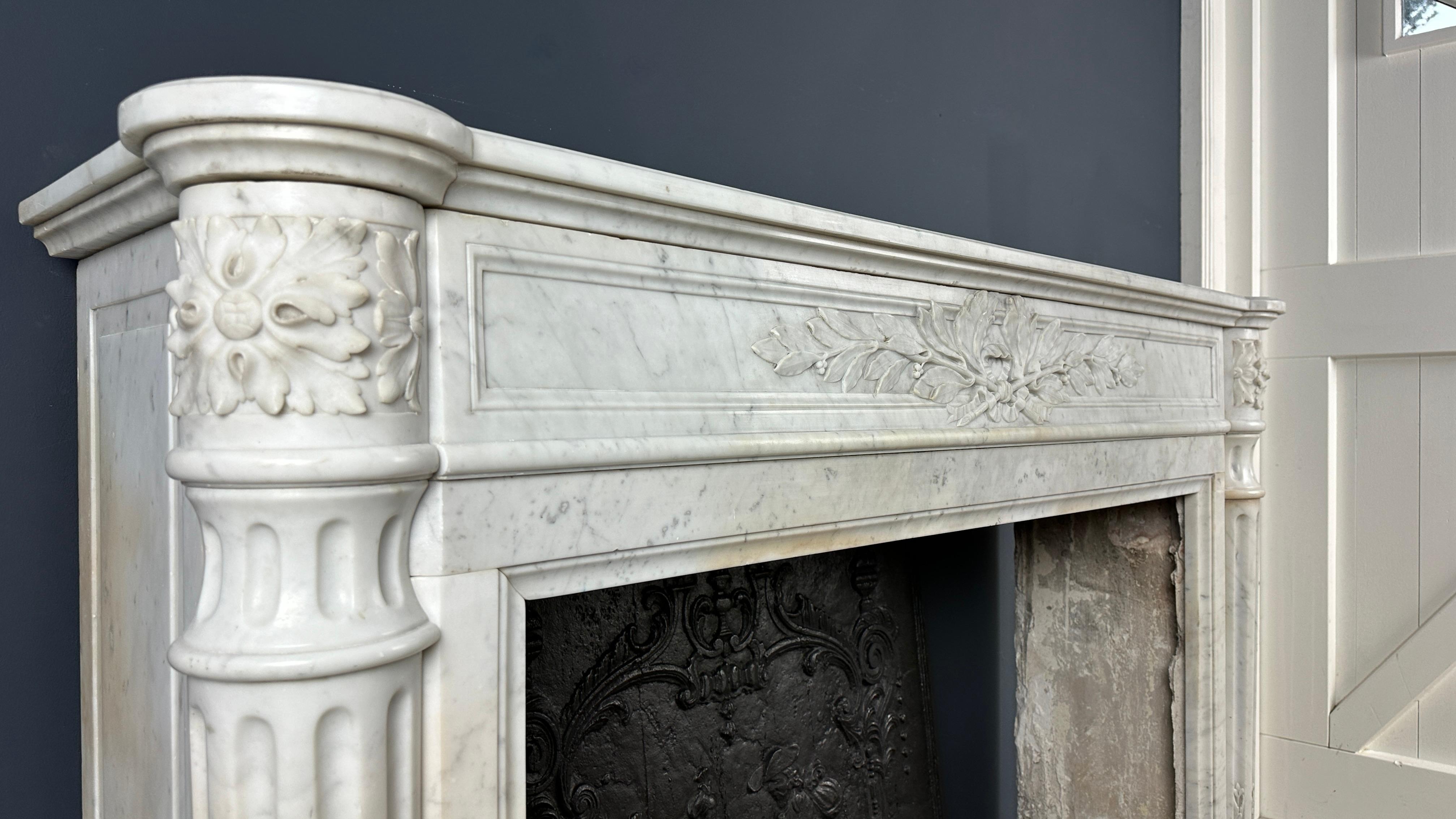 Unique Marble French Louis XVI Fireplace from the Opéra Garnier Paris For Sale 5