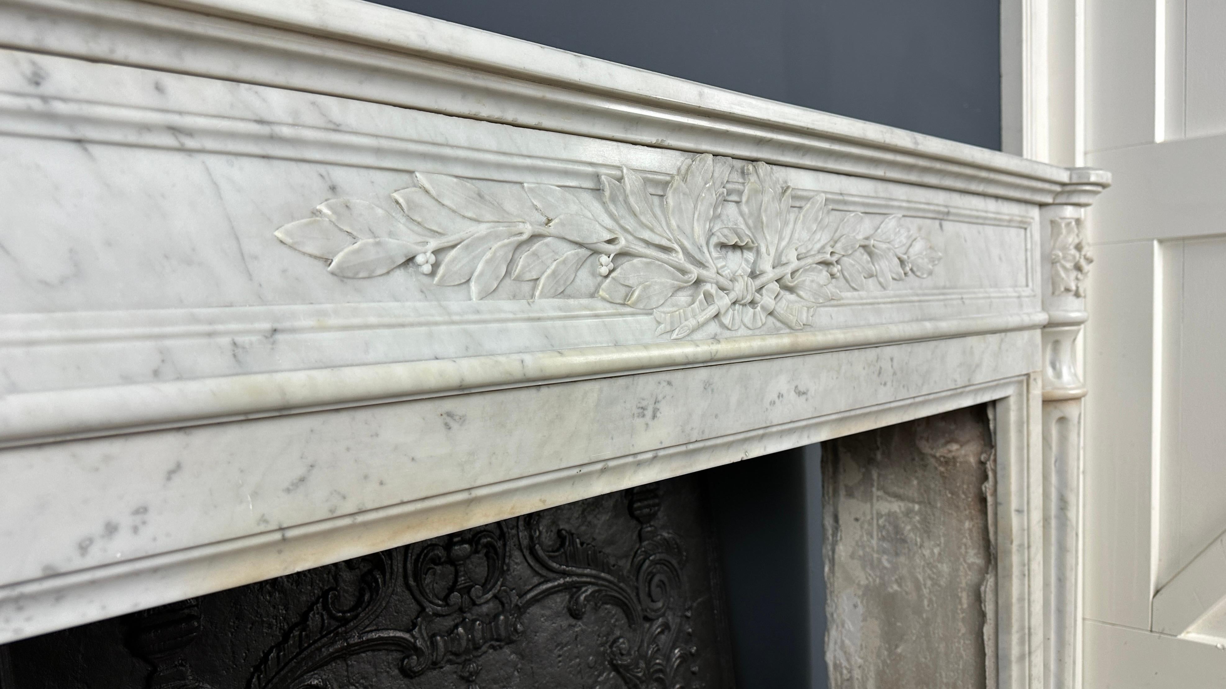 Unique Marble French Louis XVI Fireplace from the Opéra Garnier Paris For Sale 6