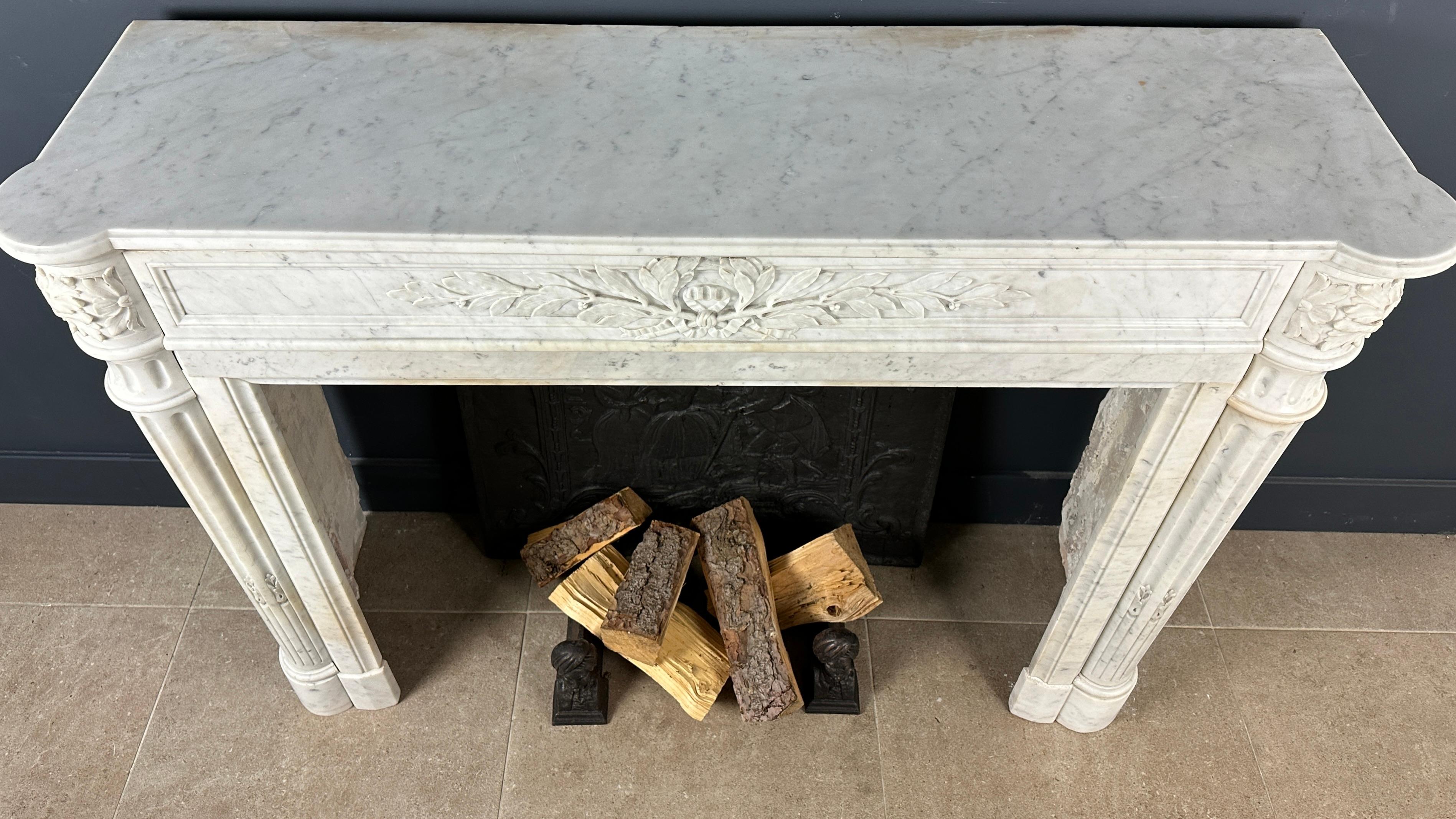 Unique Marble French Louis XVI Fireplace from the Opéra Garnier Paris For Sale 7