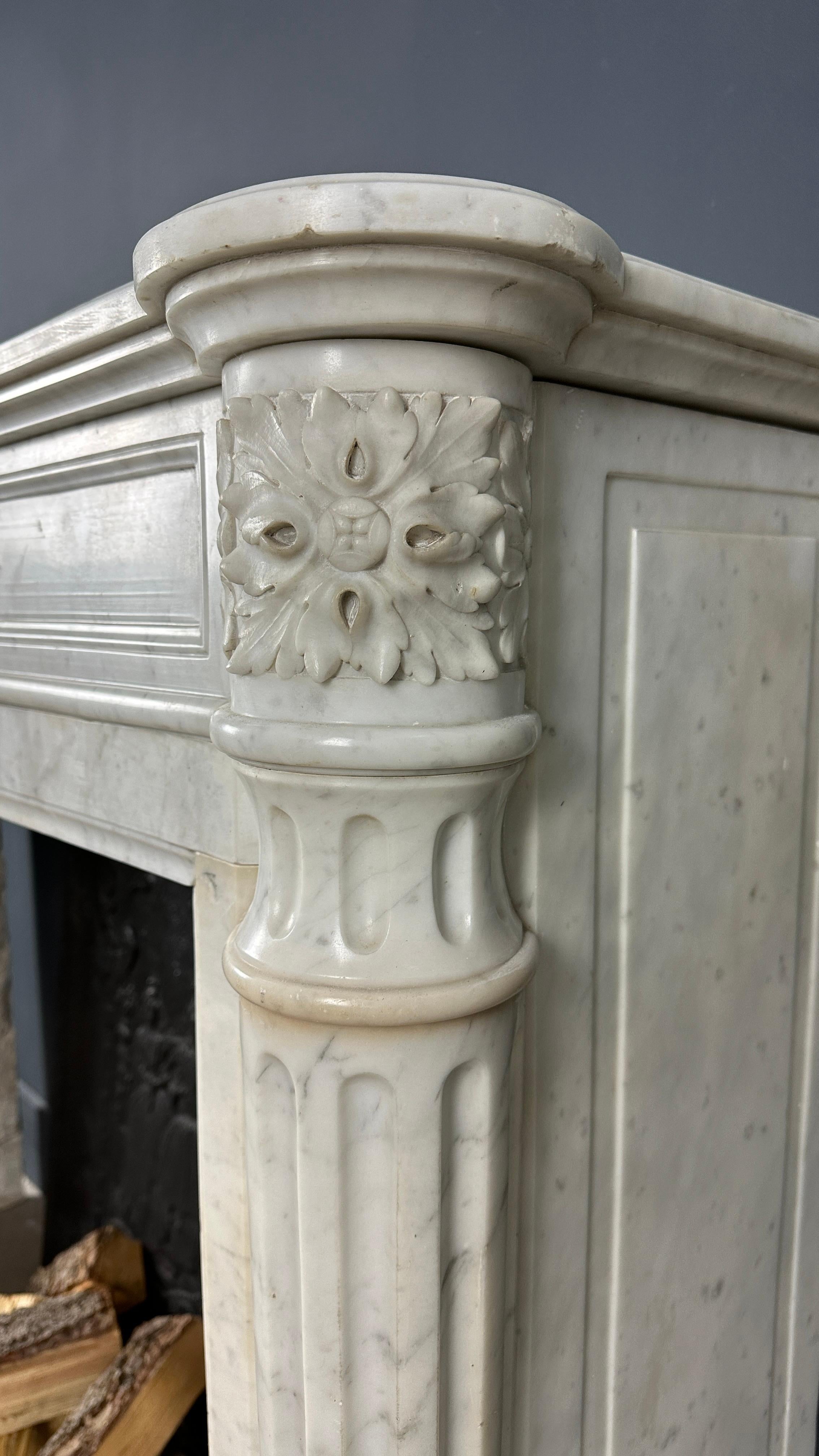 19th Century Unique Marble French Louis XVI Fireplace from the Opéra Garnier Paris For Sale