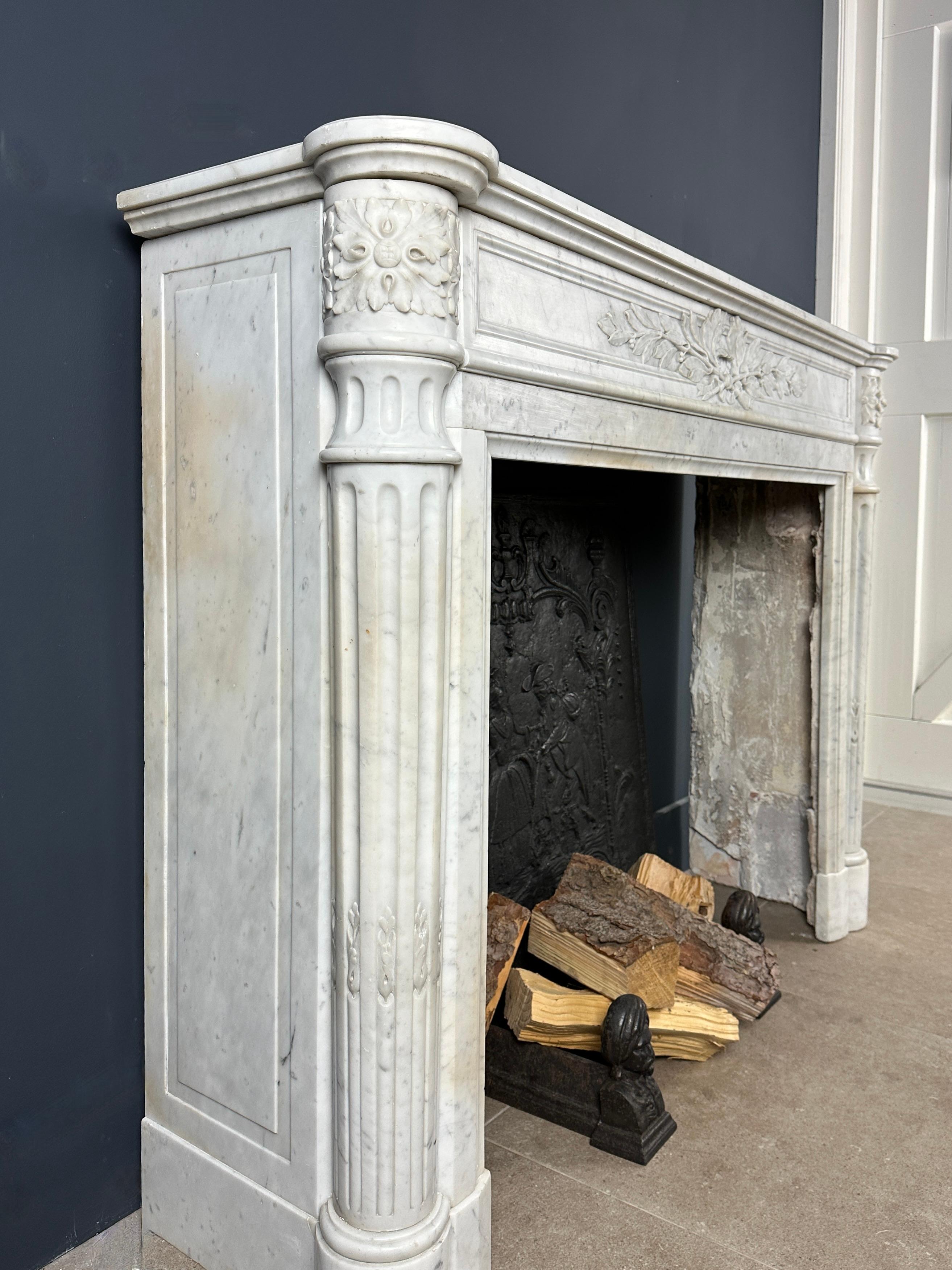 Unique Marble French Louis XVI Fireplace from the Opéra Garnier Paris For Sale 4