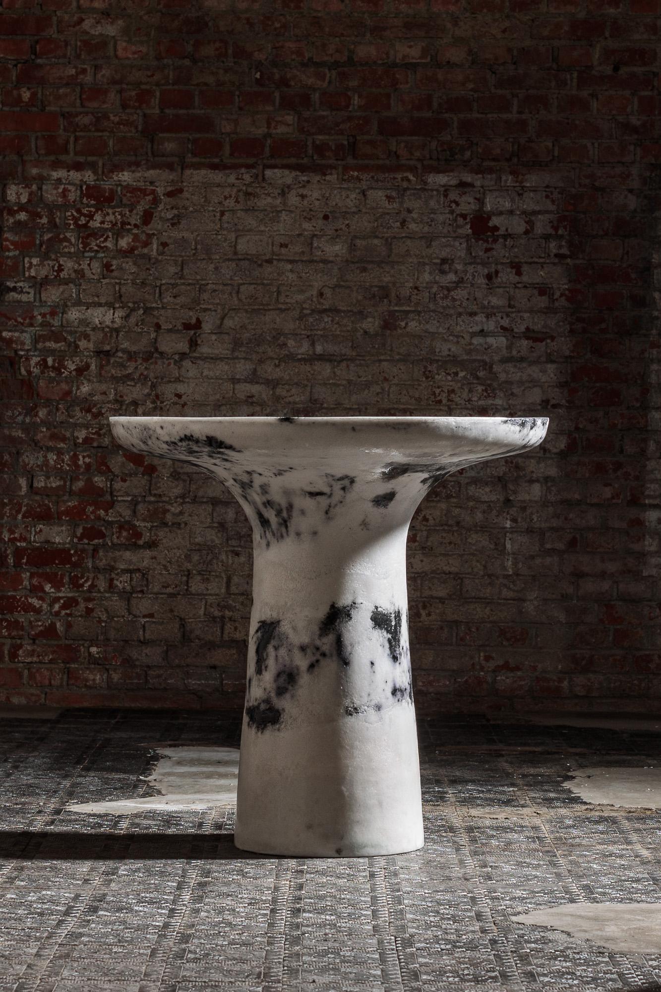 Belgian Unique Marbled Salts Dining Table, Roxane Lahidji For Sale