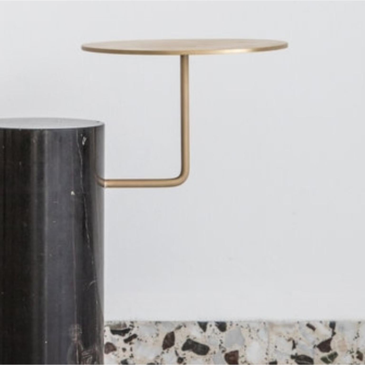 Modern Unique Masnad Brass Side Table by Borgi Bastormagi For Sale