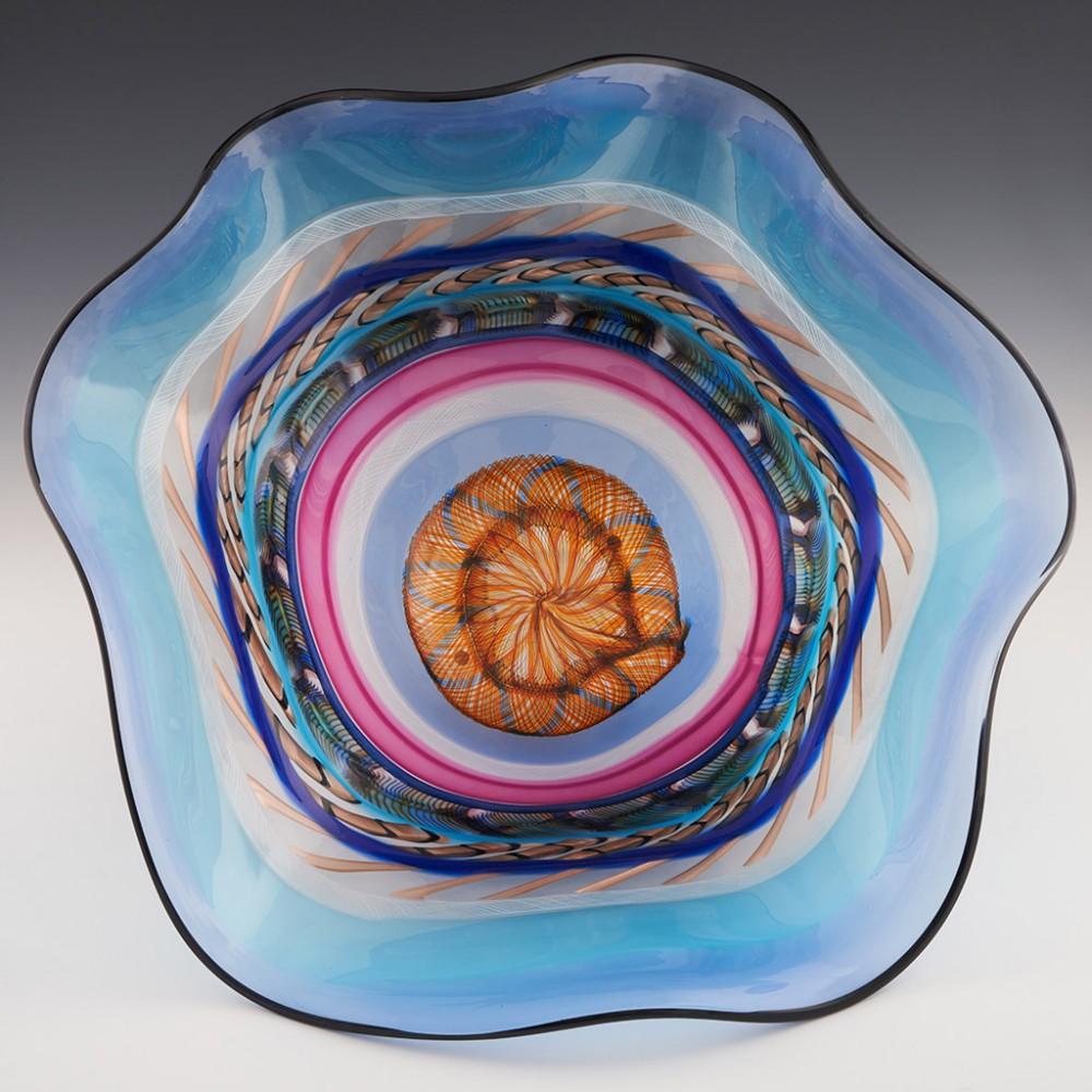 Contemporary Gianluca Vidal Murano Glass Sculptural Bowl 2000-2010 For Sale