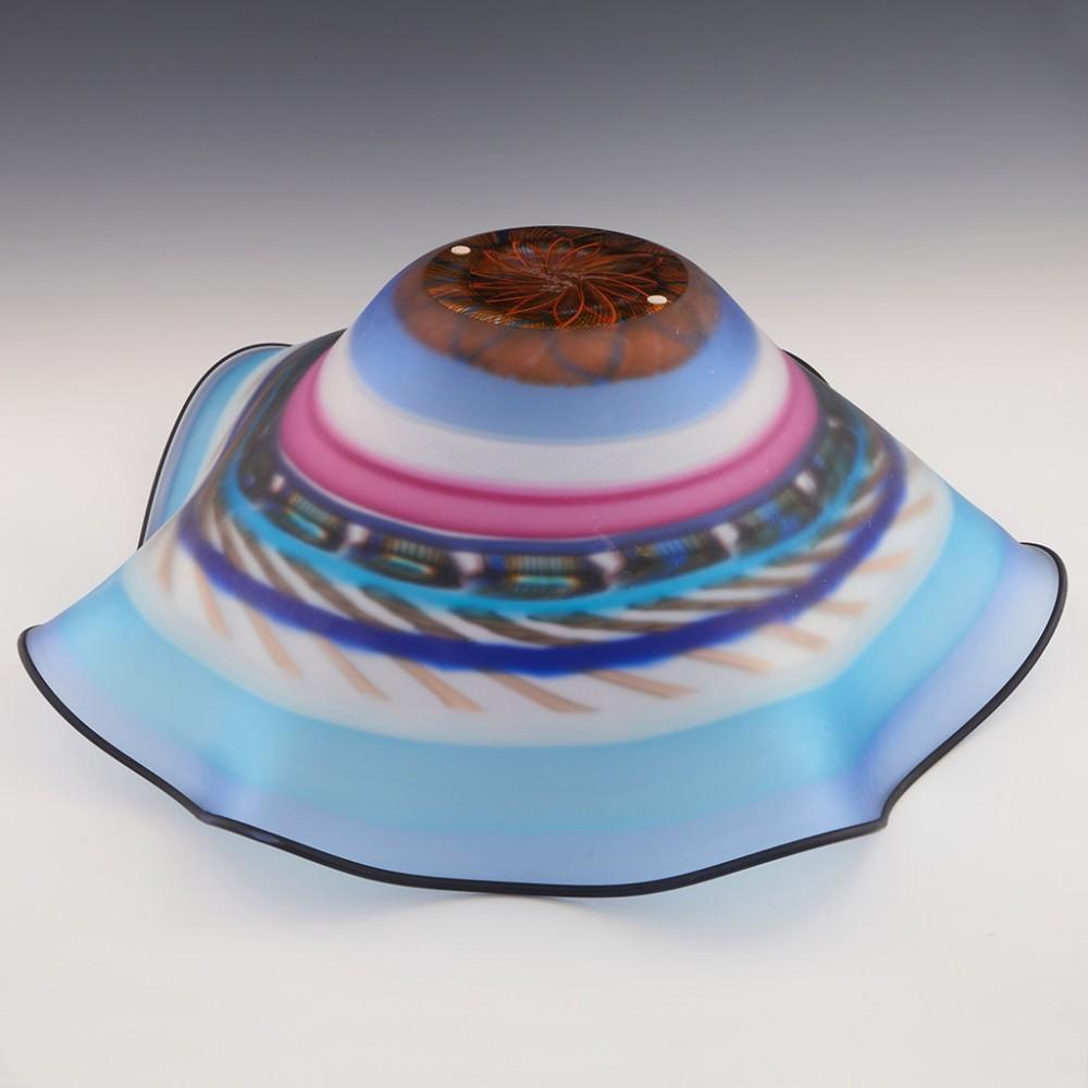Blown Glass Gianluca Vidal Murano Glass Sculptural Bowl 2000-2010 For Sale