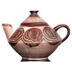 Chef-d'œuvre unique TEA POT PALETTE des années 1970 Landshut, Allemagne de l'Ouest, poterie d'art